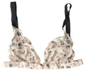 Costume National Beige Floral Unterwäsche Bikini-BH