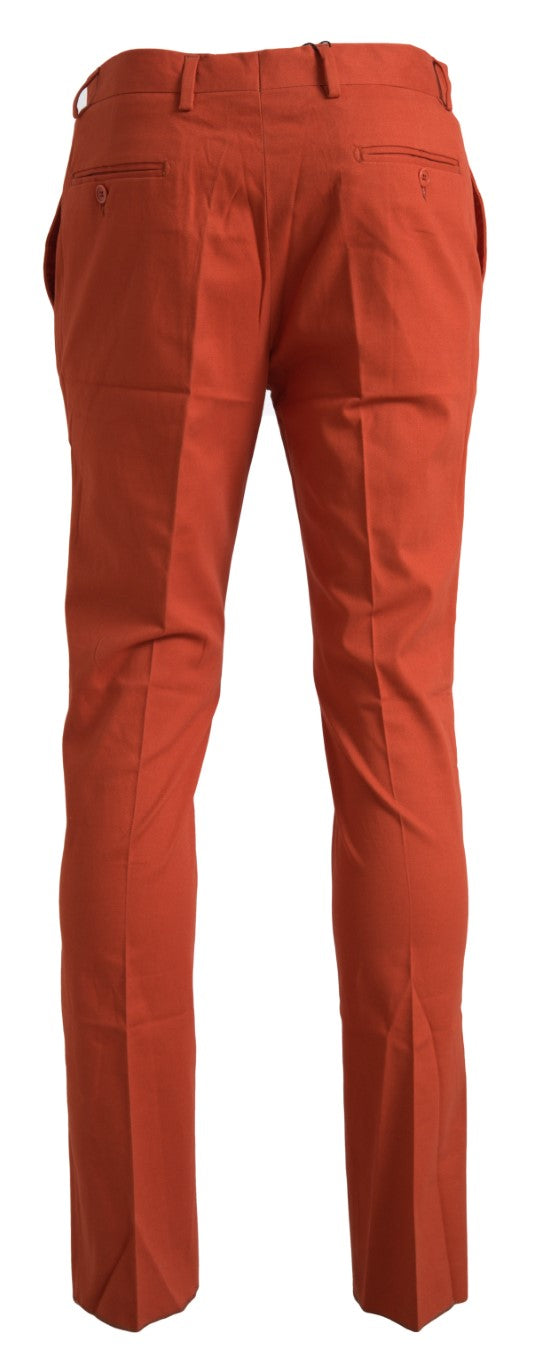 BENCIVENGA Orange Straight Fit Herren Formal Hosen Hosen