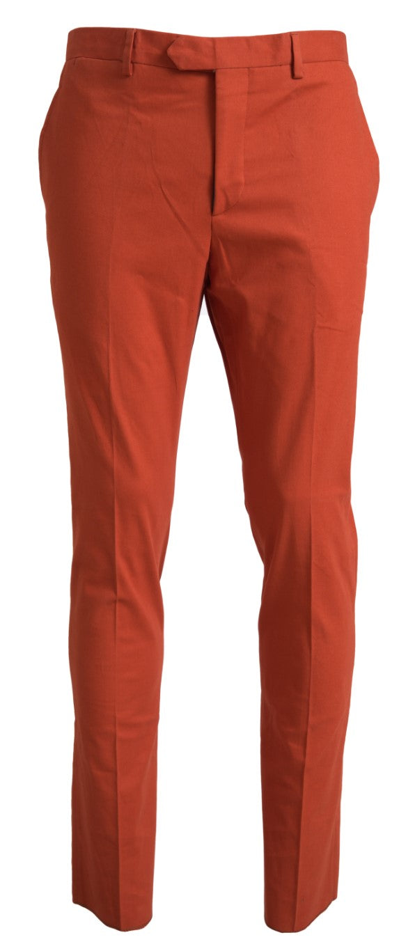 BENCIVENGA Orange Straight Fit Herren Formal Hosen Hosen