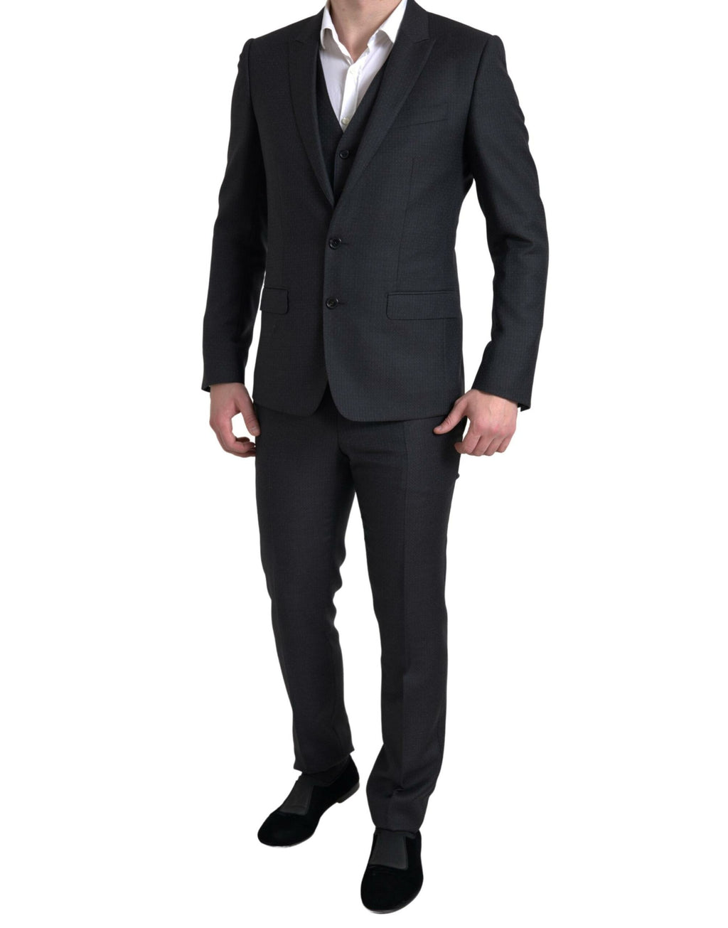 Dolce & Gabbana Schwarzer 3-teiliger einreihiger MARTINI Anzug