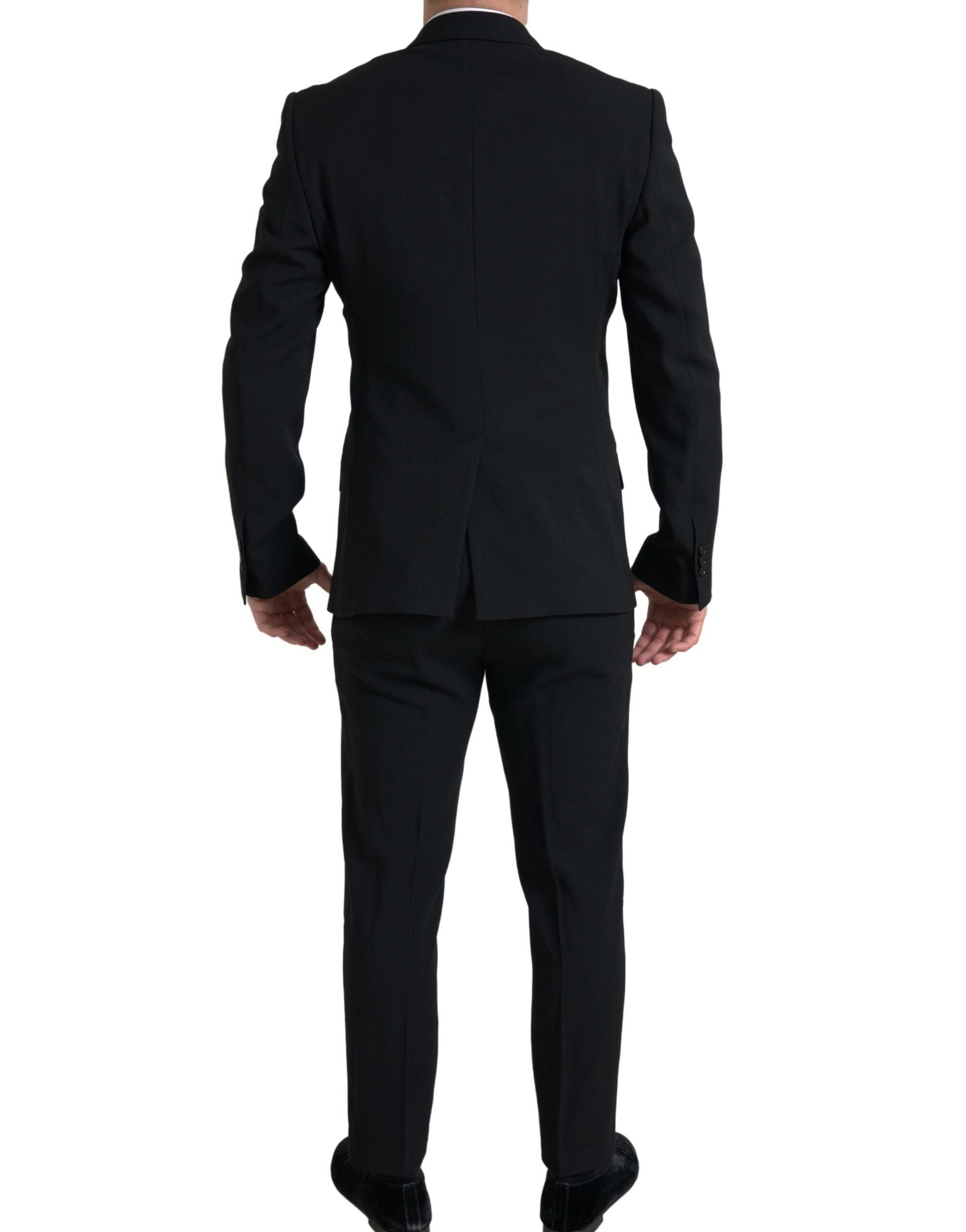 Dolce & Gabbana Schwarzer 2-teiliger Zweireiher SICILIA Anzug