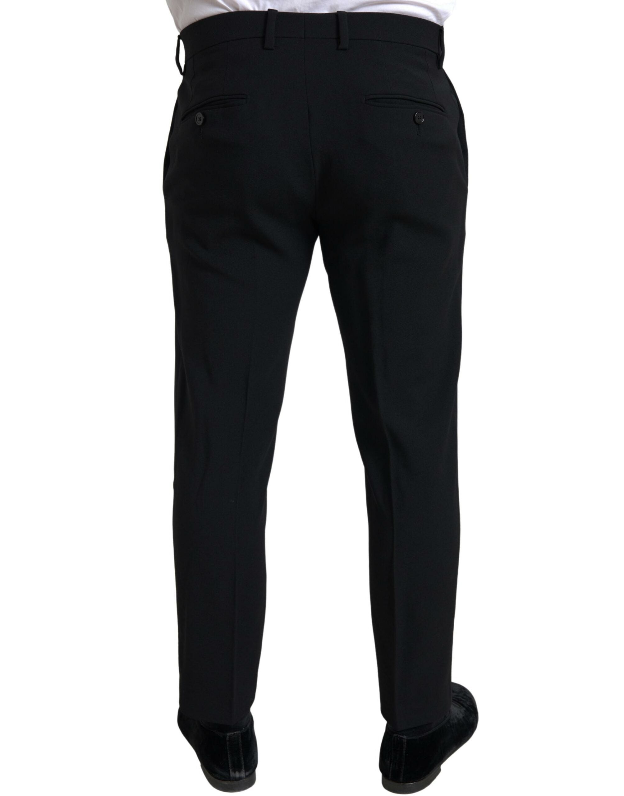 Dolce & Gabbana Schwarzer 2-teiliger Zweireiher SICILIA Anzug