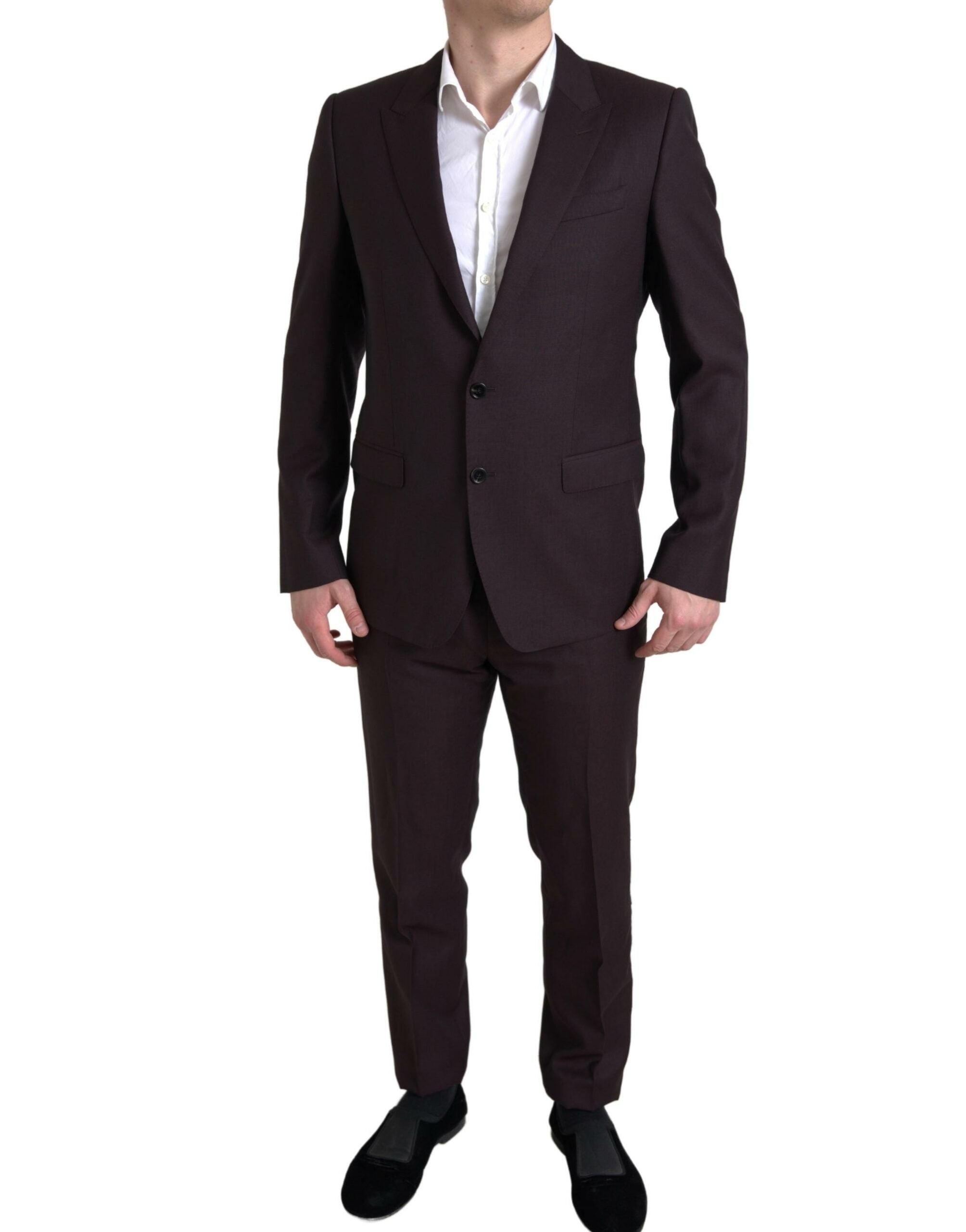 Dolce & Gabbana Kastanienbrauner 2-tlg. einreihiger MARTINI Anzug