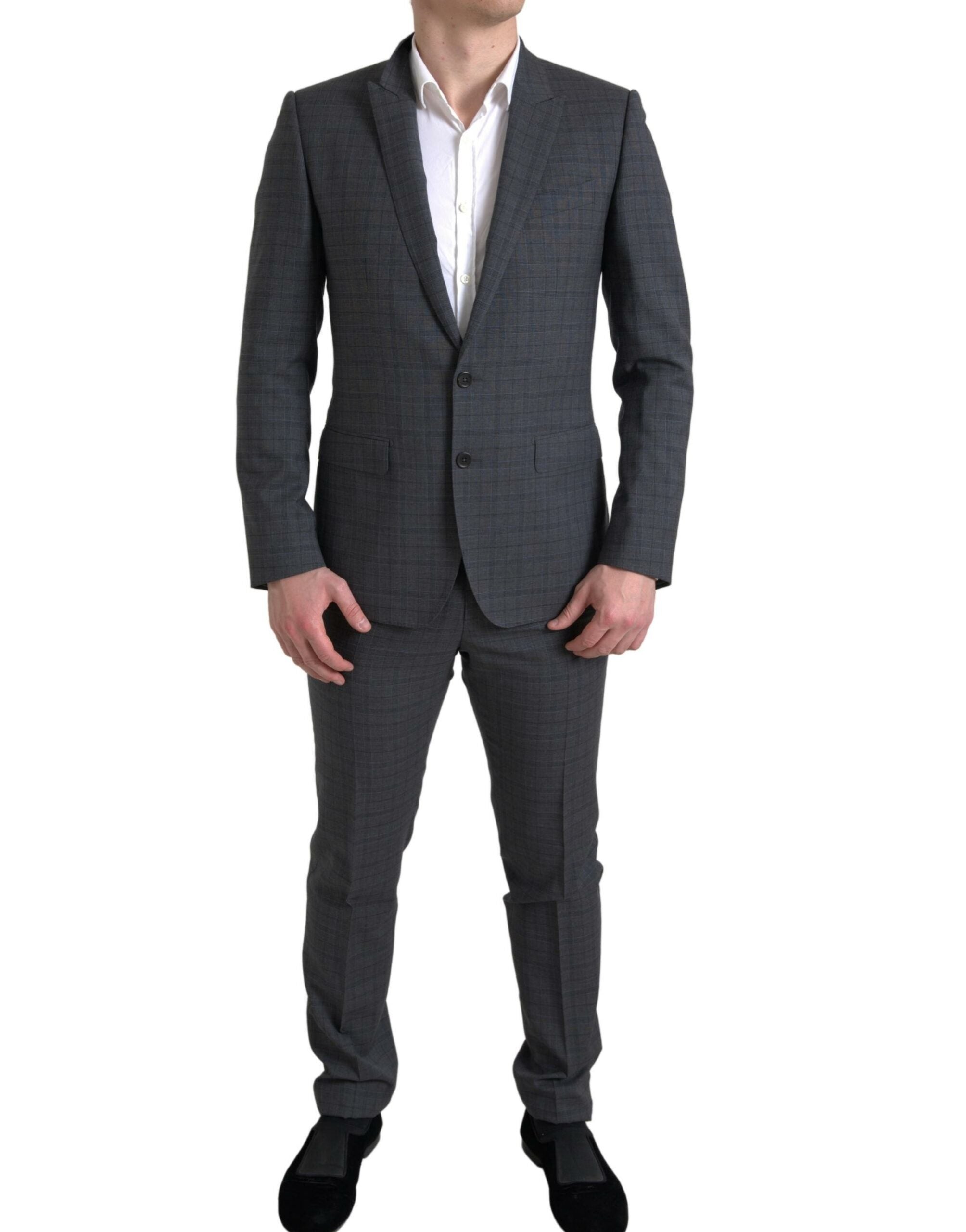 Dolce & Gabbana Grauer 2-teiliger einreihiger MARTINI Anzug