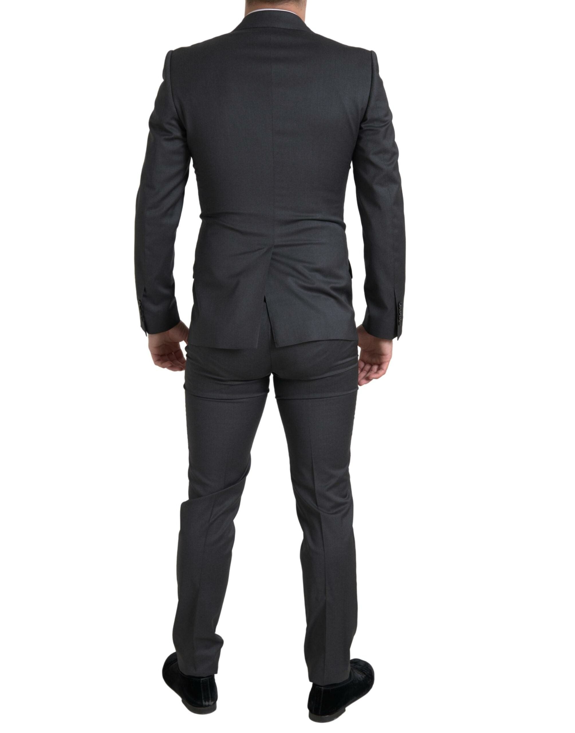Dolce & Gabbana Grauer 2-teiliger Zweireiher SICILIA Anzug