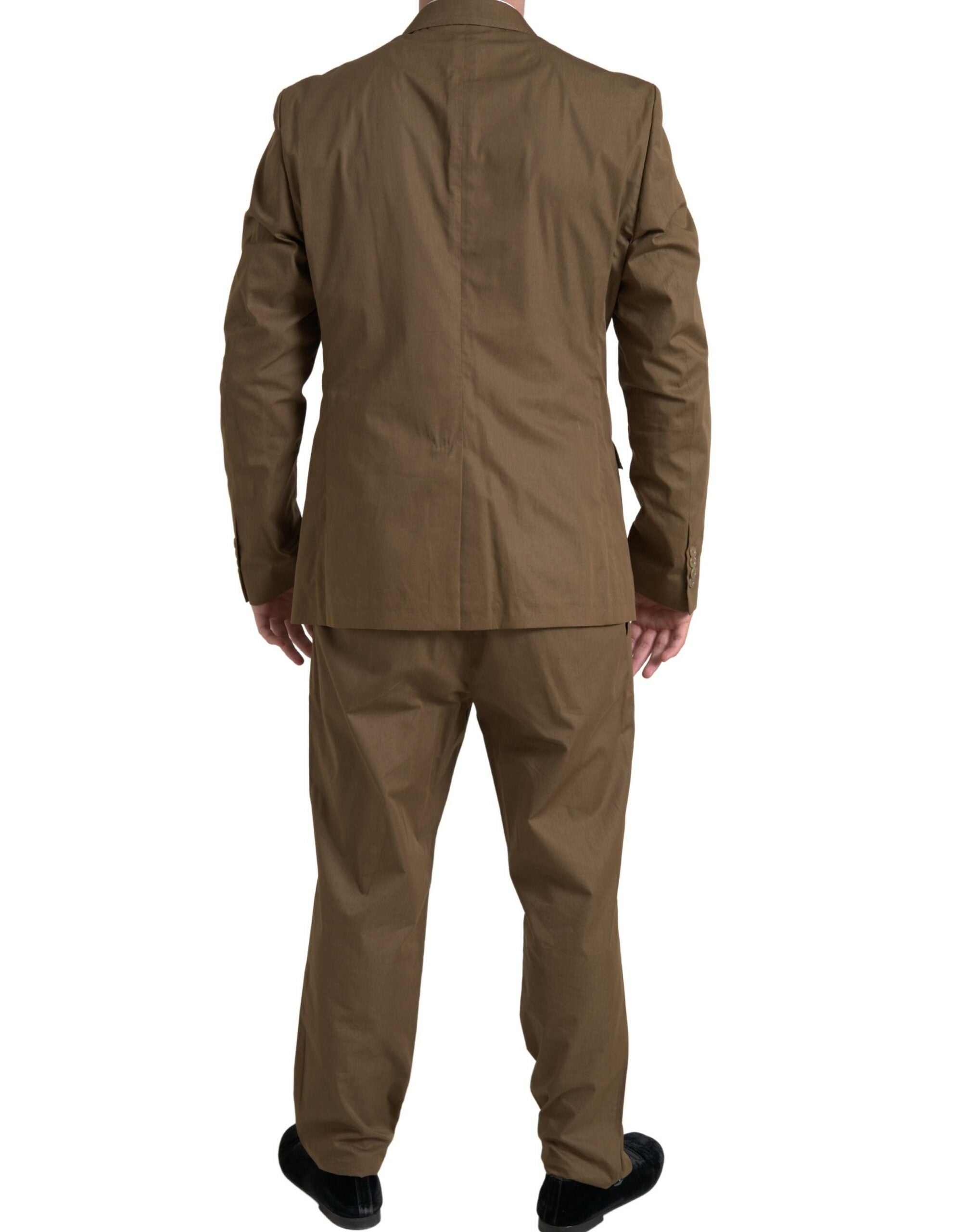 Dolce & Gabbana Brauner einreihiger TAORMINA Anzug, 2-teilig
