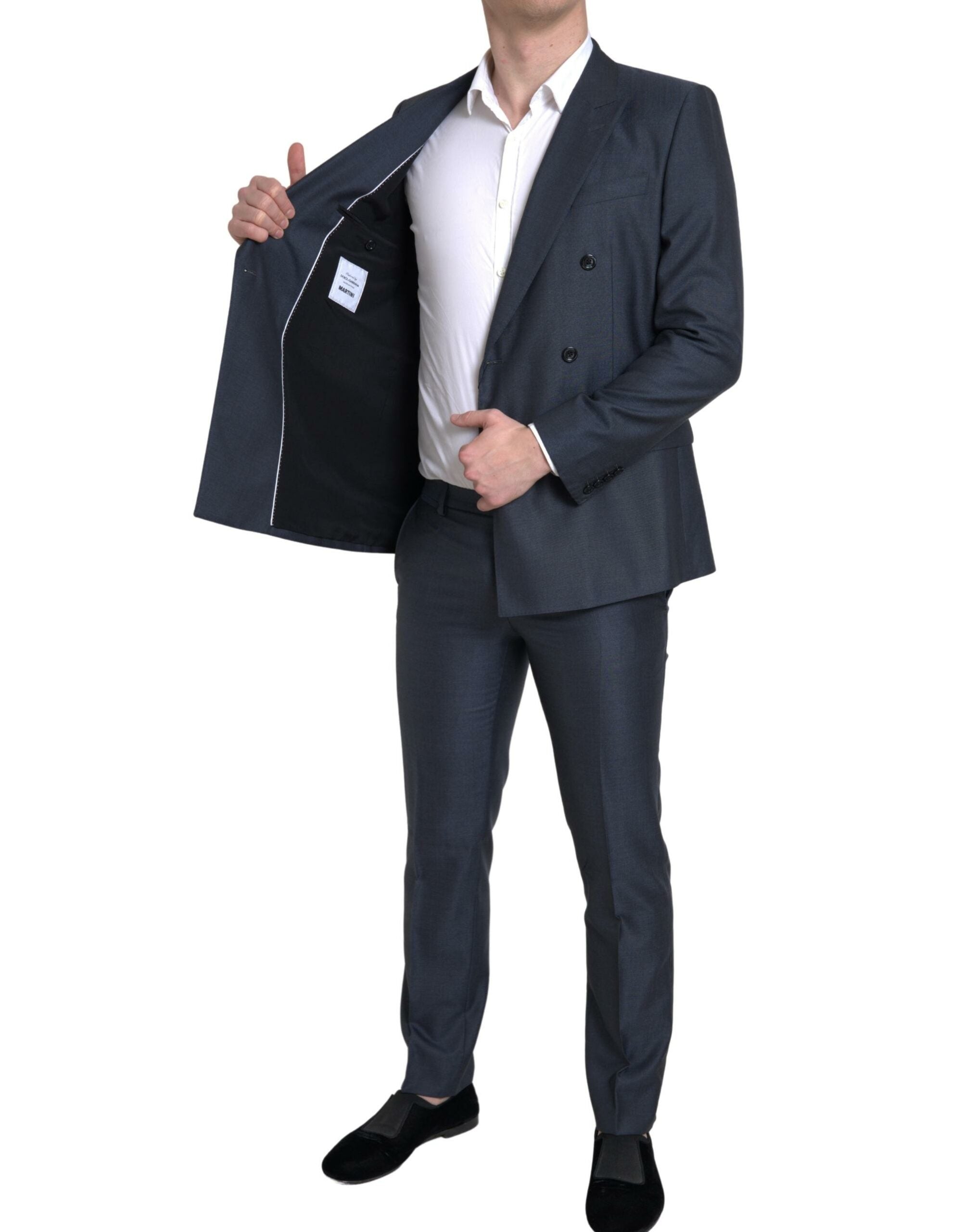 Dolce & Gabbana Blauer 2-teiliger Zweireiher MARTINI Anzug