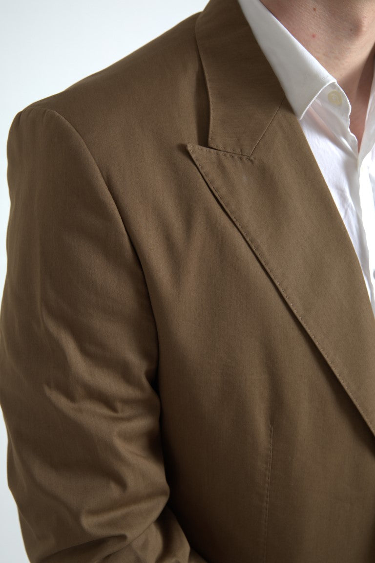 Dolce & Gabbana Brauner einreihiger TAORMINA Anzug, 2-teilig