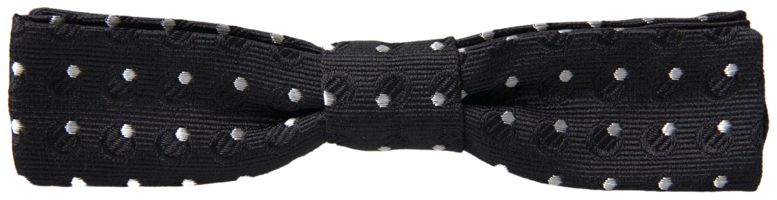 Dolce & Gabbana Schwarze Polka Dot Seide Verstellbare Männer Hals Papillon Fliege