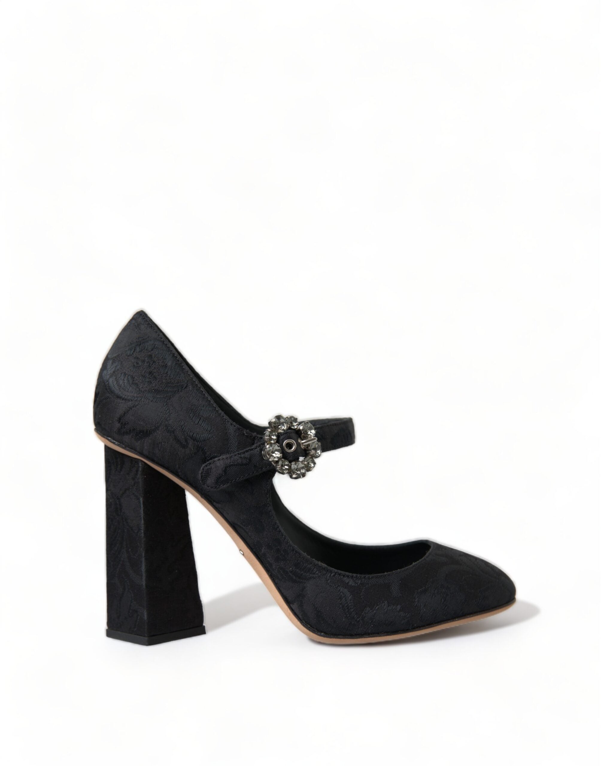 Dolce & Gabbana Schwarz Brokat Mary Janes Heels Pumps Schuhe