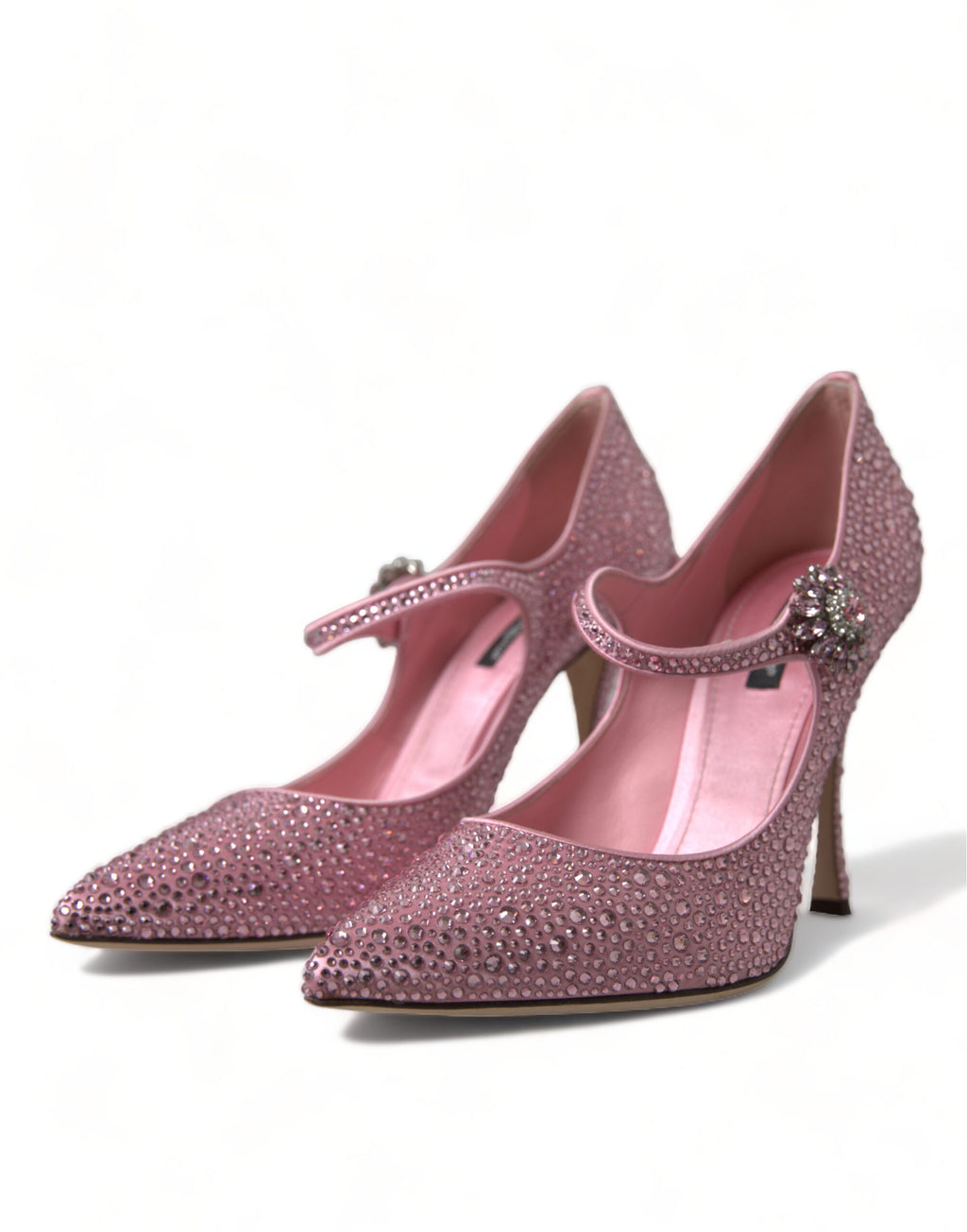 Dolce & Gabbana Rosa Strass Kristall Heels Pumps Schuhe