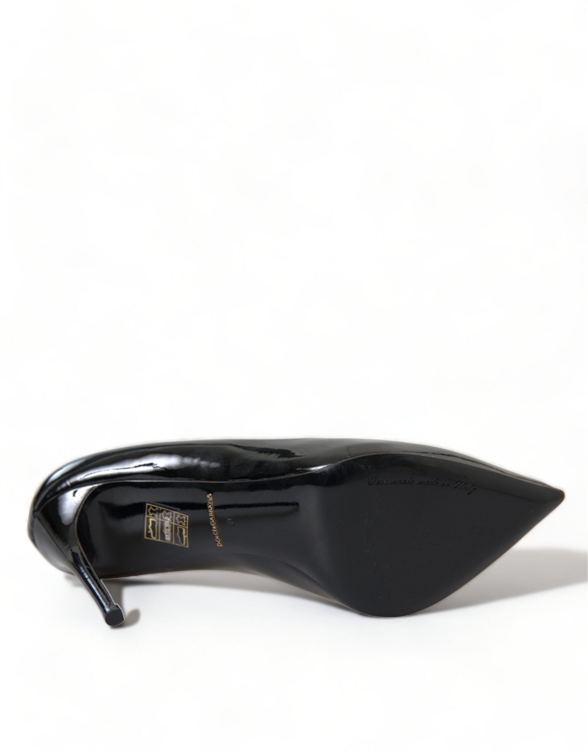 Dolce & Gabbana Schwarz Lackleder Pumps Heels Schuhe