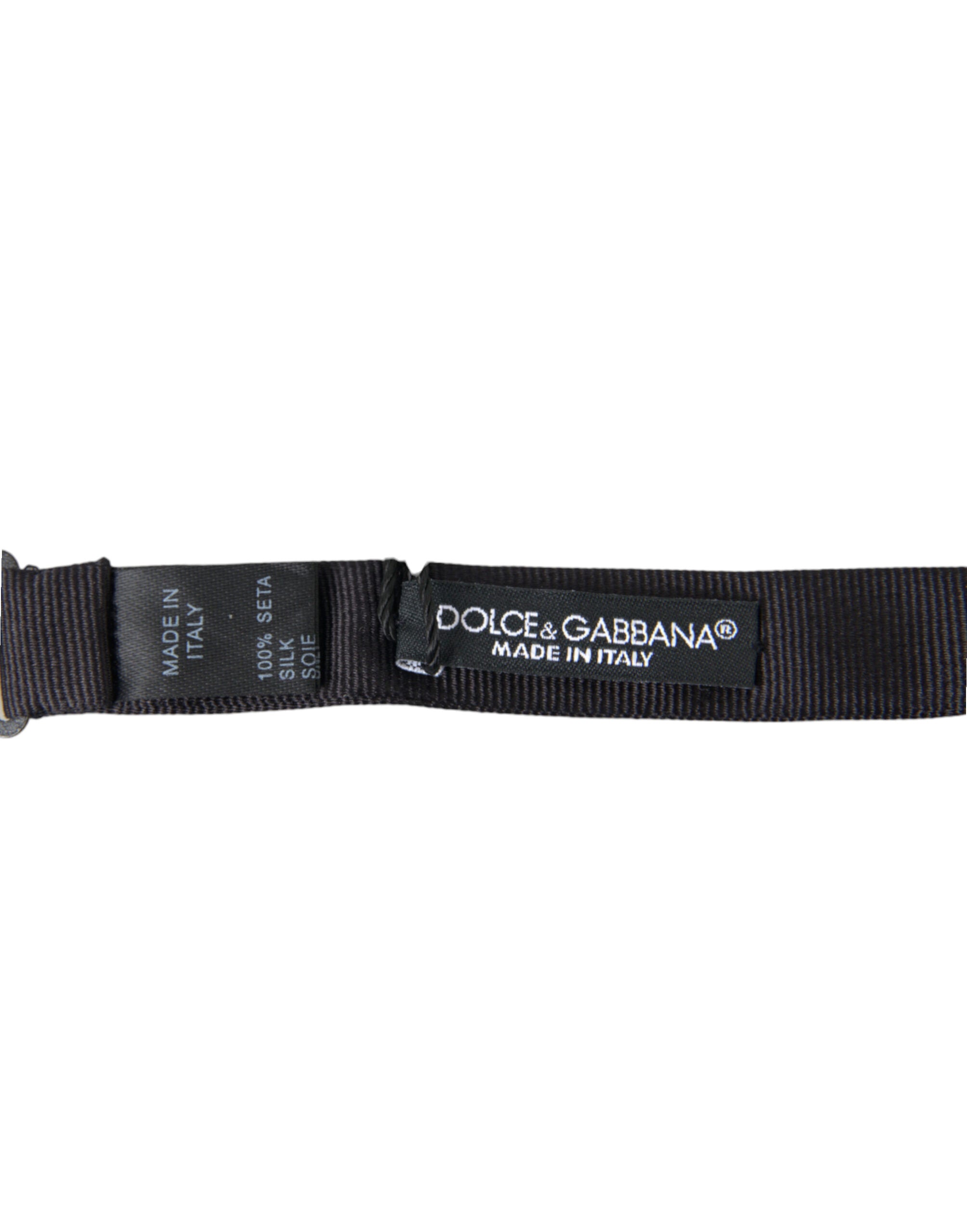 Dolce & Gabbana Schwarze, solide Seide, verstellbare Papillon-Fliege