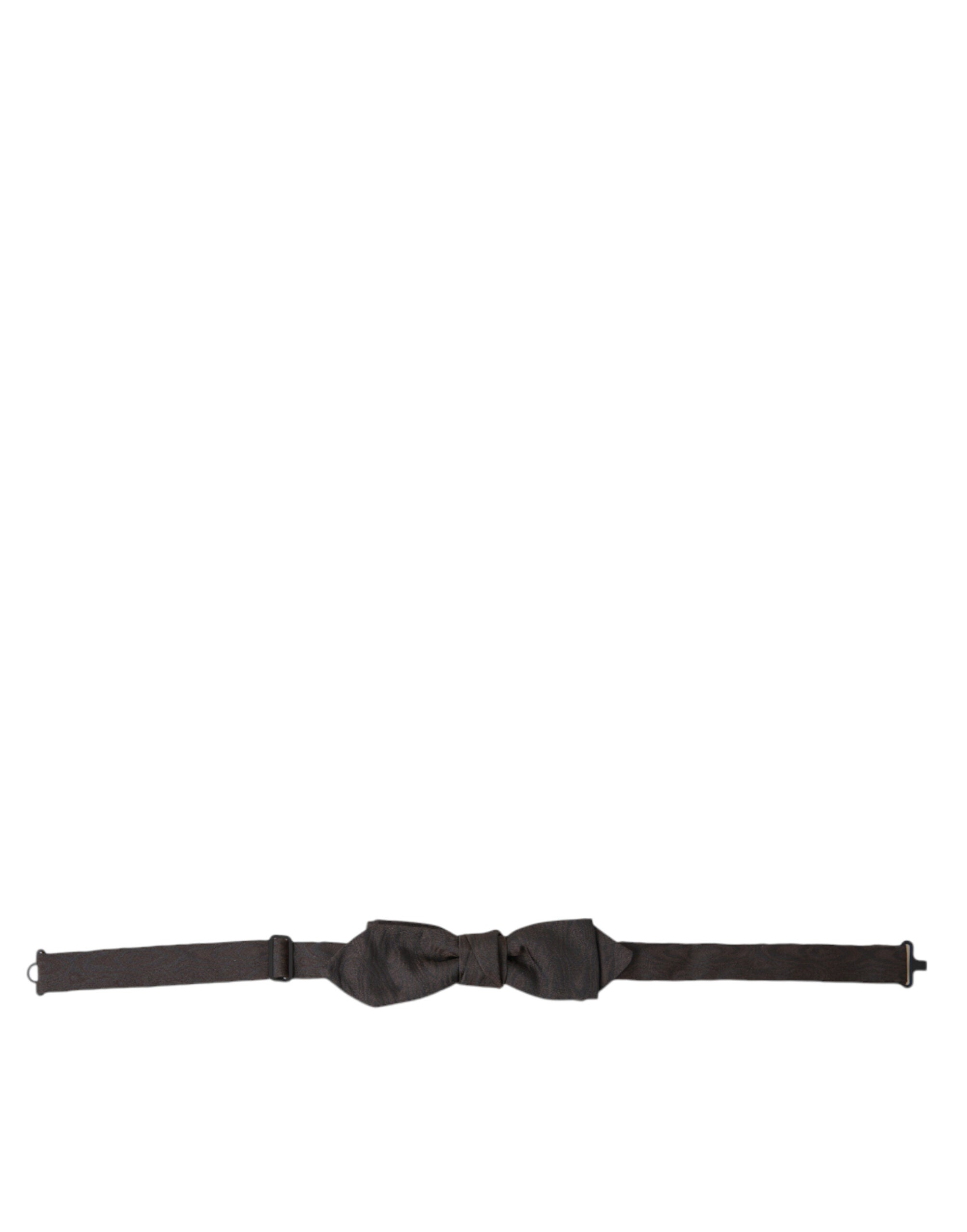Dolce & Gabbana Braun Polyester Seide Verstellbare Hals Männer Papillon Fliege