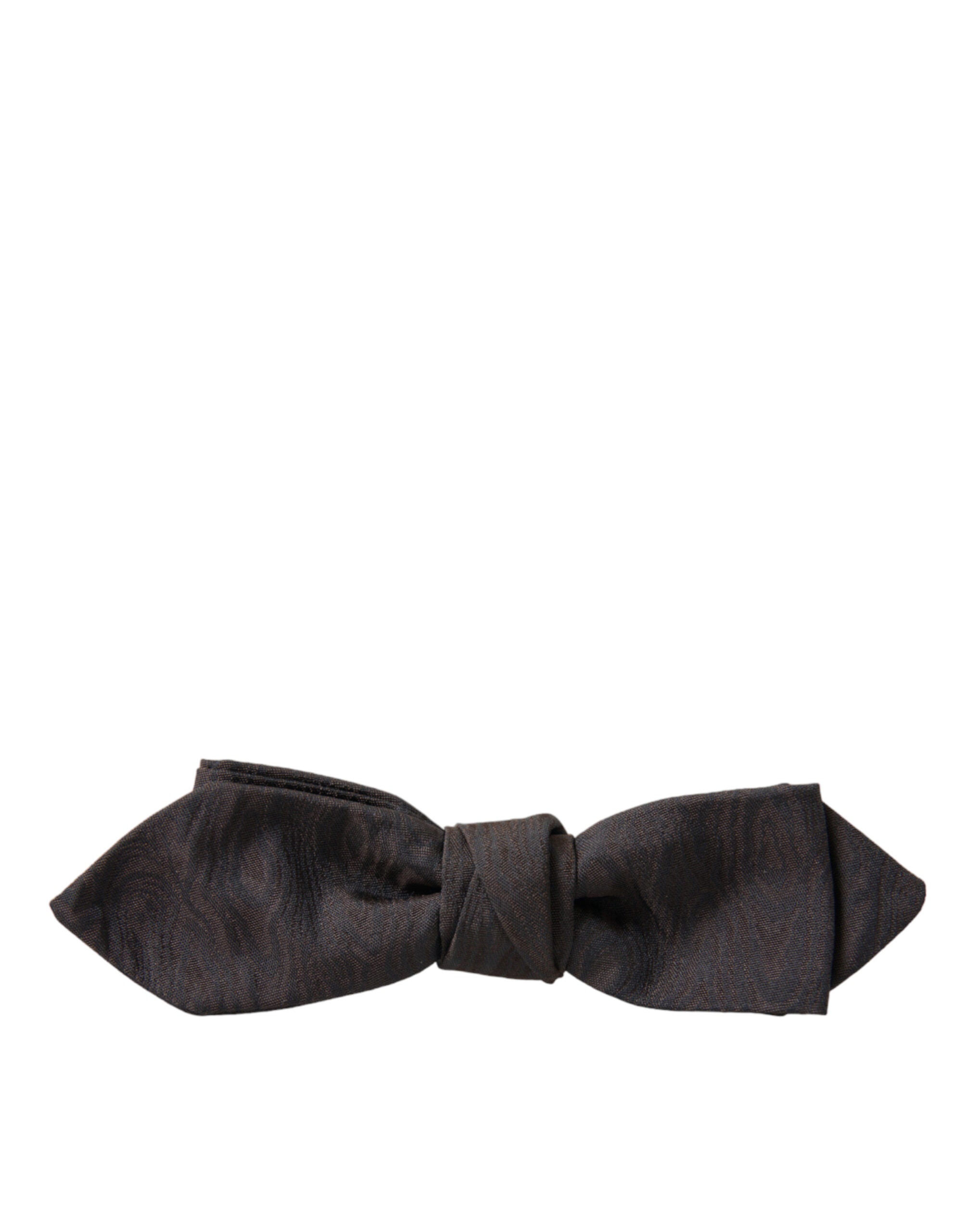 Dolce & Gabbana Braun Polyester Seide Verstellbare Hals Männer Papillon Fliege