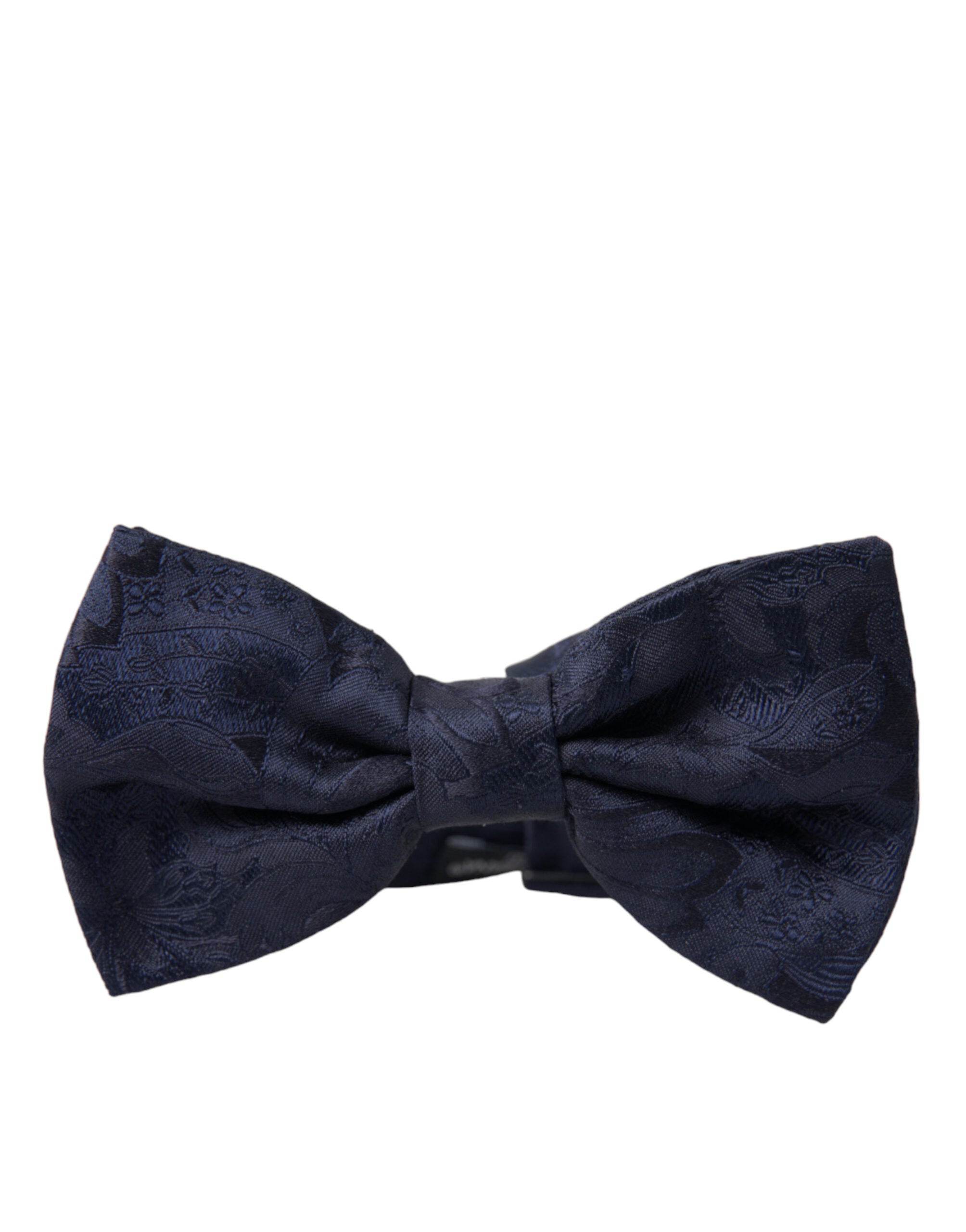Dolce & Gabbana Blau Seide Verstellbare Hals Männer Papillon Fliege