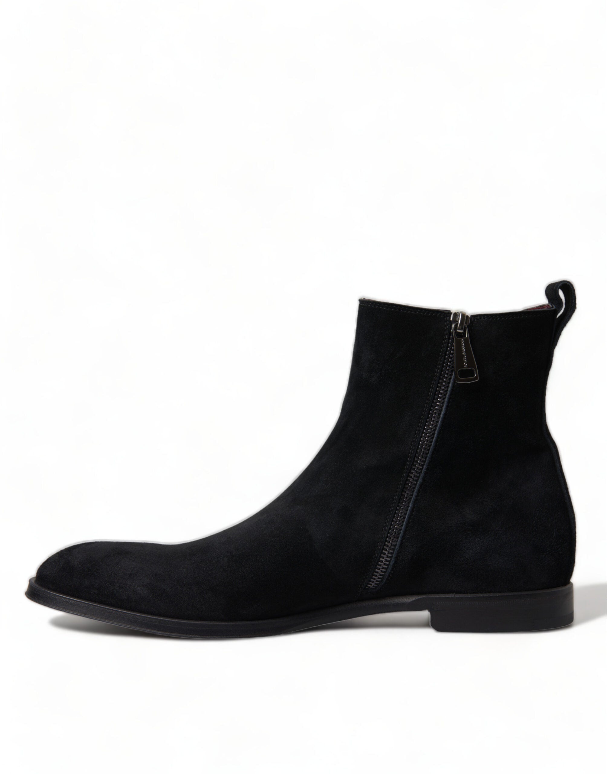 Dolce & Gabbana Schwarz Wildleder Leder Mid Calf Männer Stiefel Schuhe