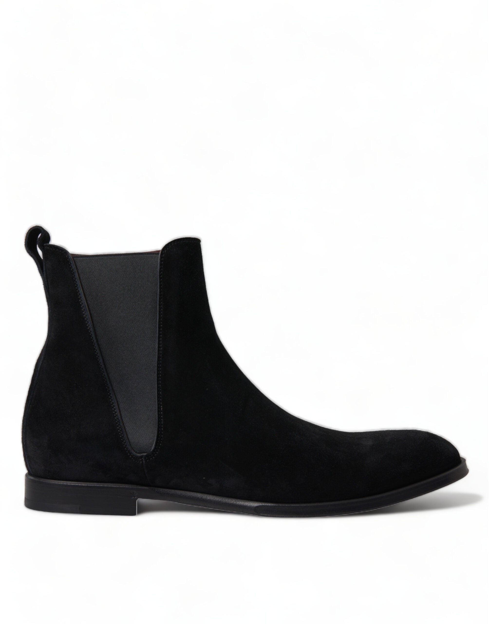 Dolce & Gabbana Schwarz Wildleder Leder Mid Calf Männer Stiefel Schuhe