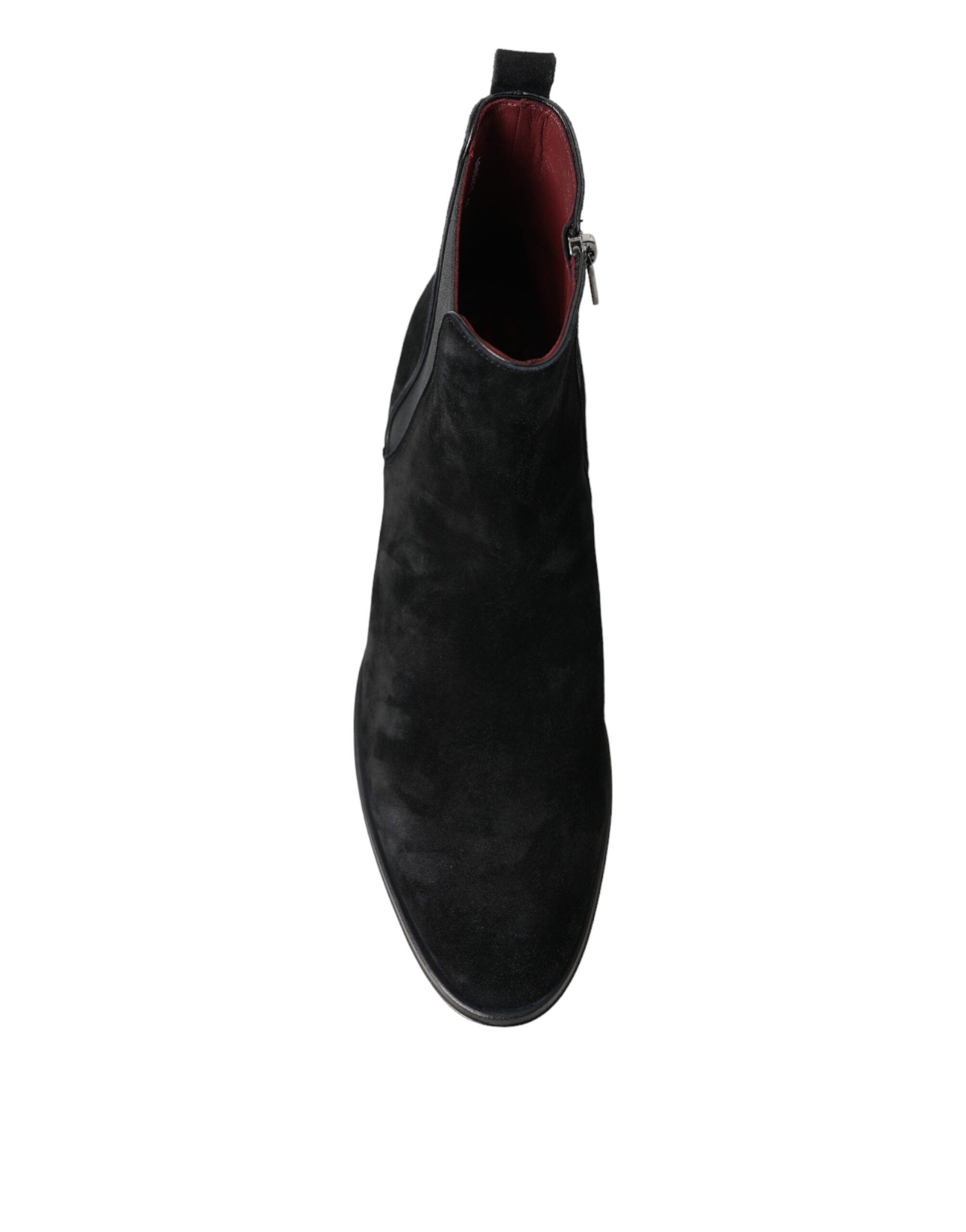Dolce & Gabbana Schwarz Wildleder Leder Mid Calf Männer Stiefel Schuhe