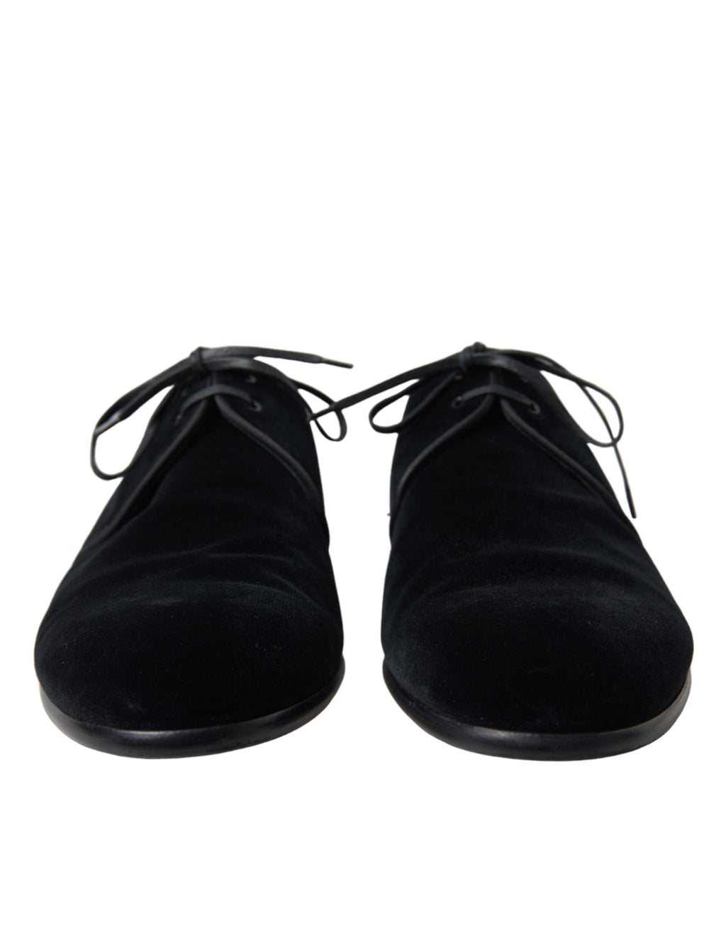 Dolce & Gabbana Schwarze Samtschnürer für formelle Derby-Schuhe