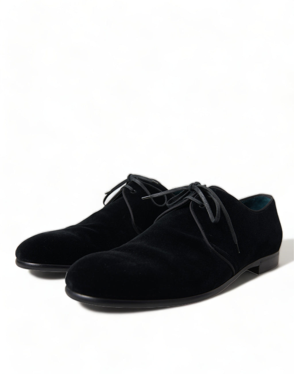 Dolce & Gabbana Schwarze Samtschnürer für formelle Derby-Schuhe