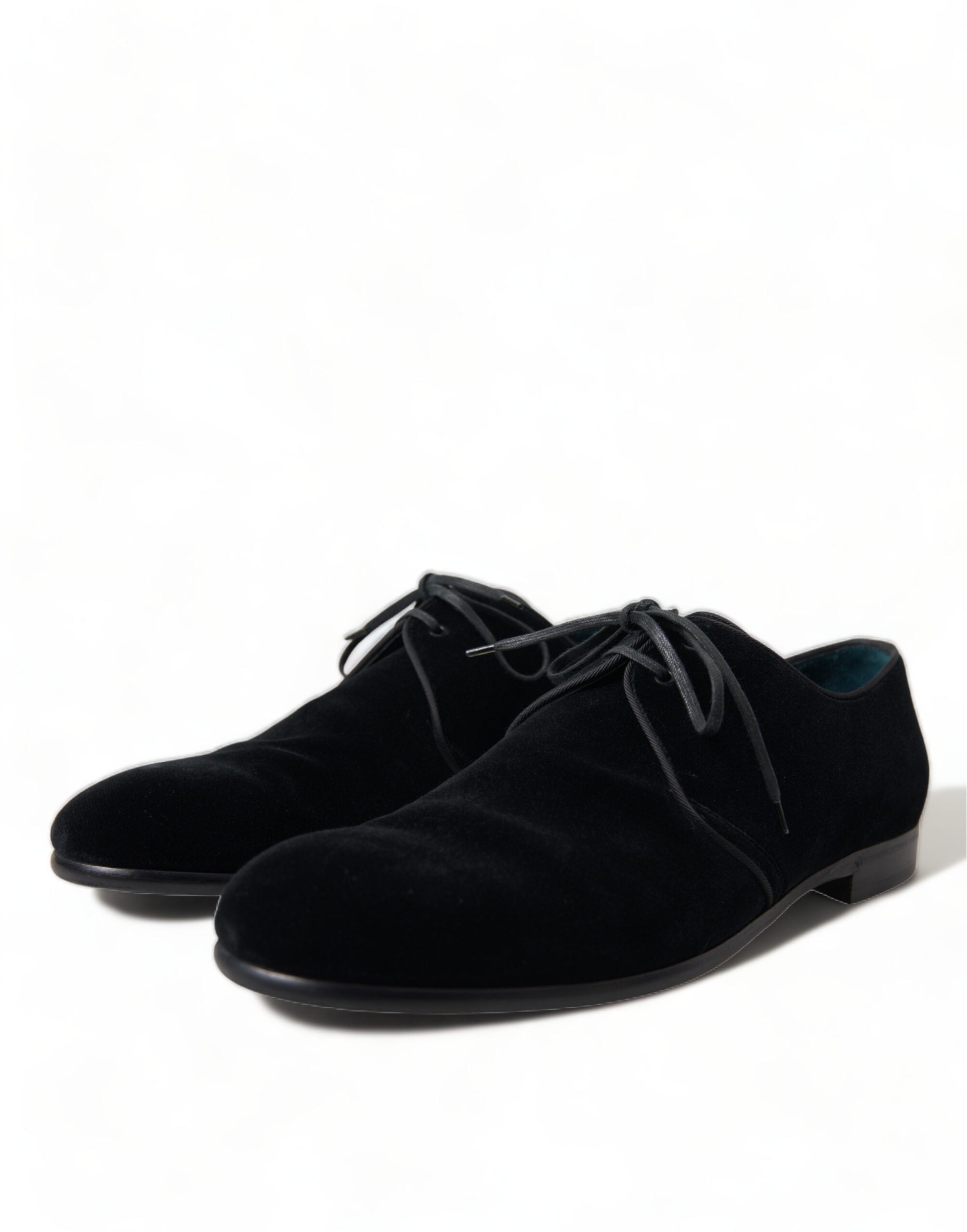 Dolce & Gabbana Schwarze Samtschnürer für formelle Derby-Schuhe