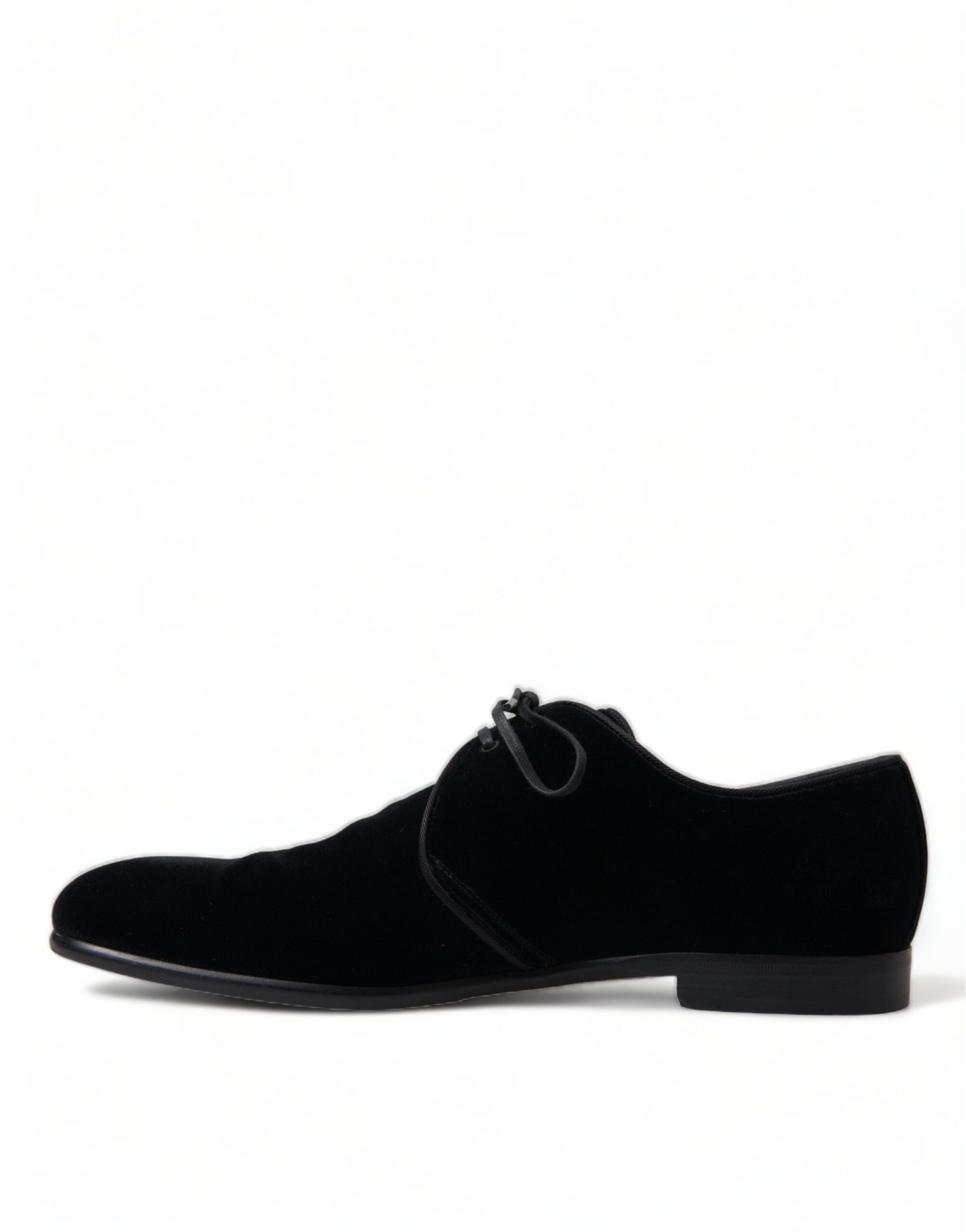 Dolce & Gabbana Schwarze Samtschnürer für formelle Derby-Schuhe