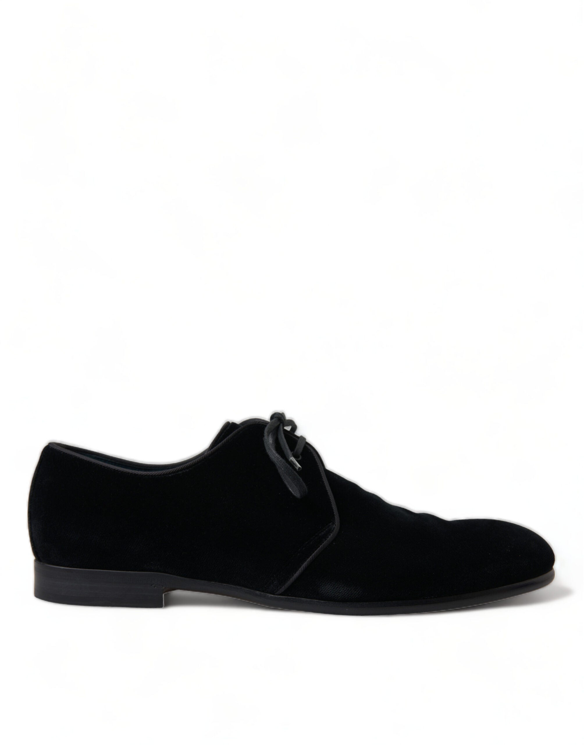 Dolce & Gabbana Schwarze Samtschnürer für formelle Derby-Schuhe