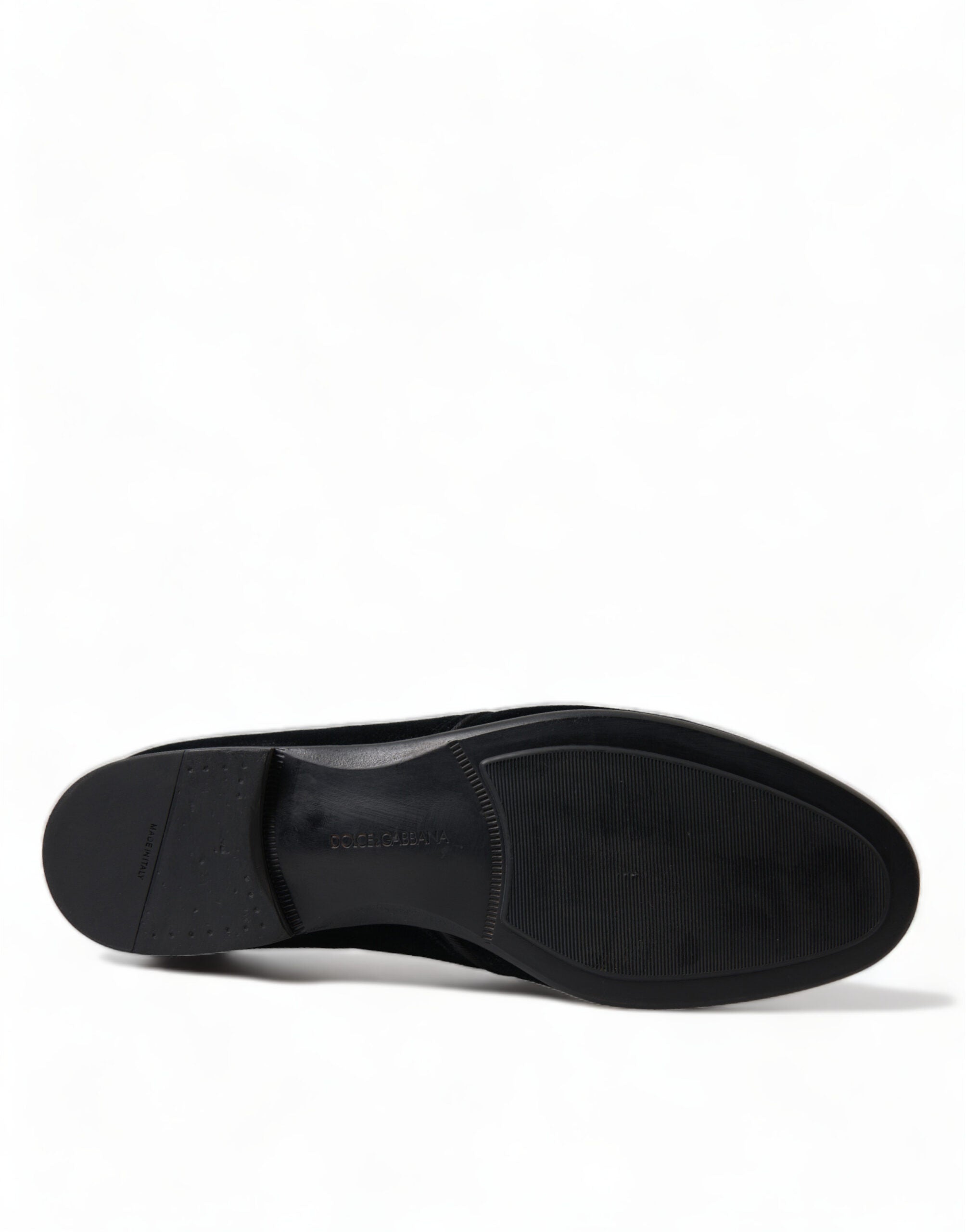 Dolce & Gabbana Schwarze Samtschnürer für formelle Derby-Schuhe
