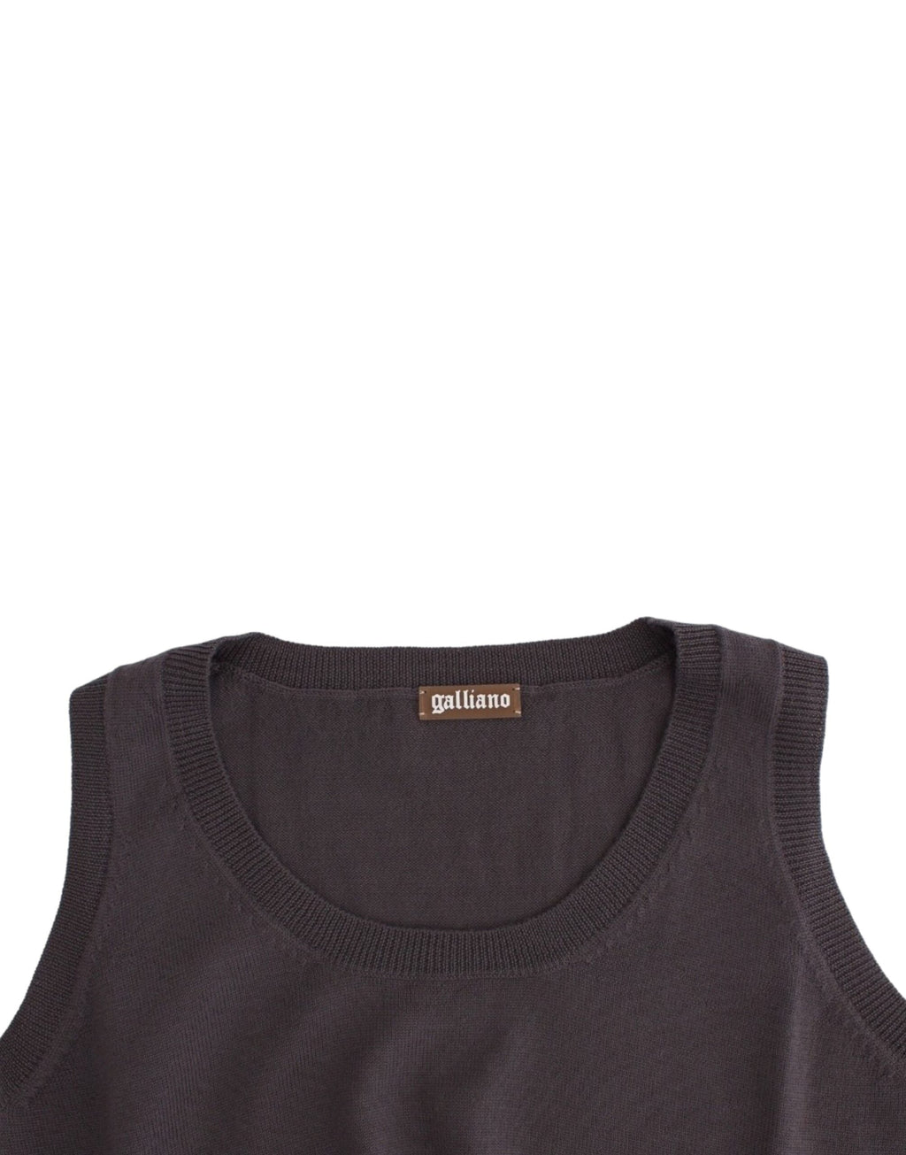 John Galliano Braunes Strick-Tanktop