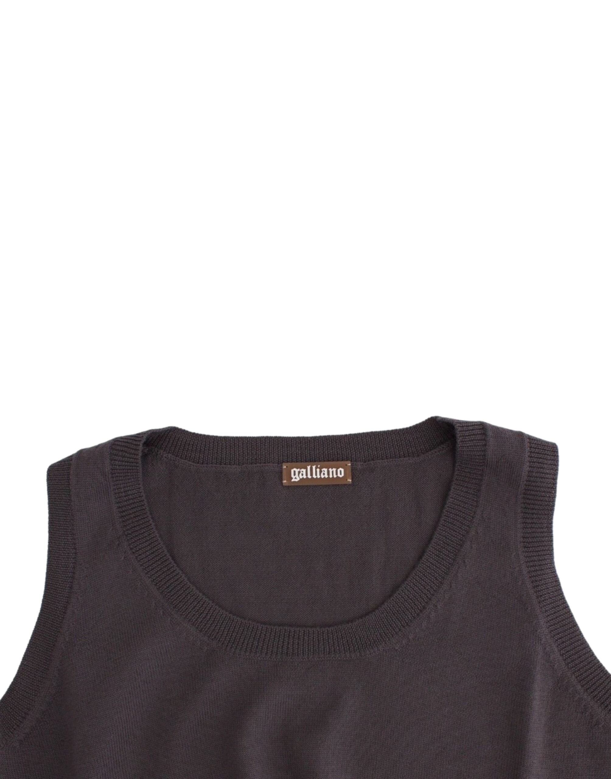 John Galliano Braunes Strick-Tanktop