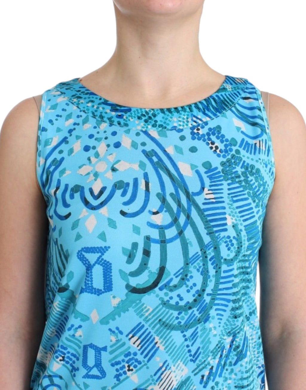 John Galliano Blau bedrucktes Tank-Top
