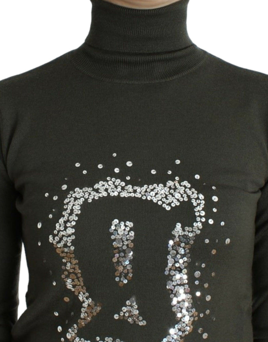 John Galliano Grüner Woll-Rollkragenpullover