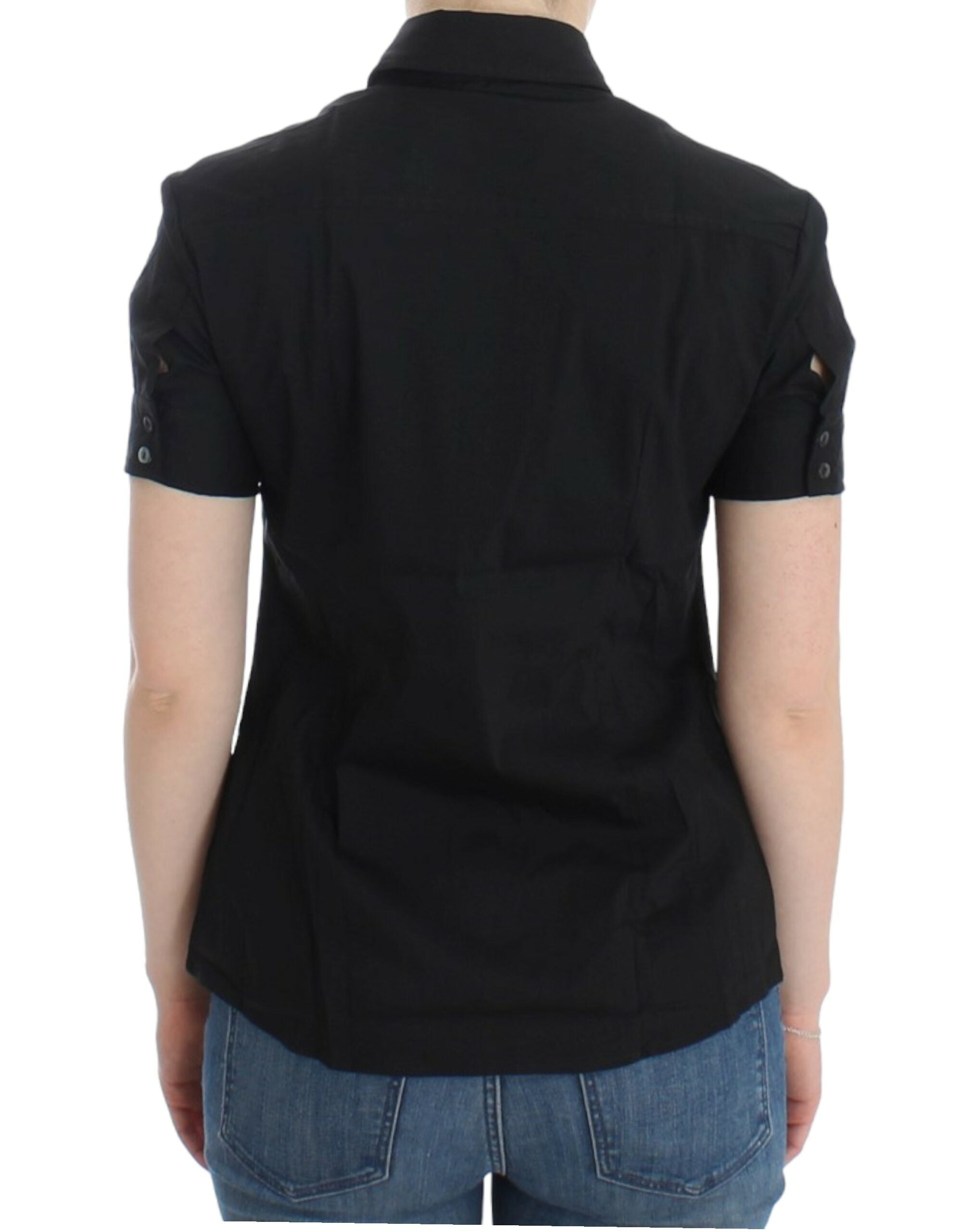 John Galliano Schwarzes Baumwollshirt-Top