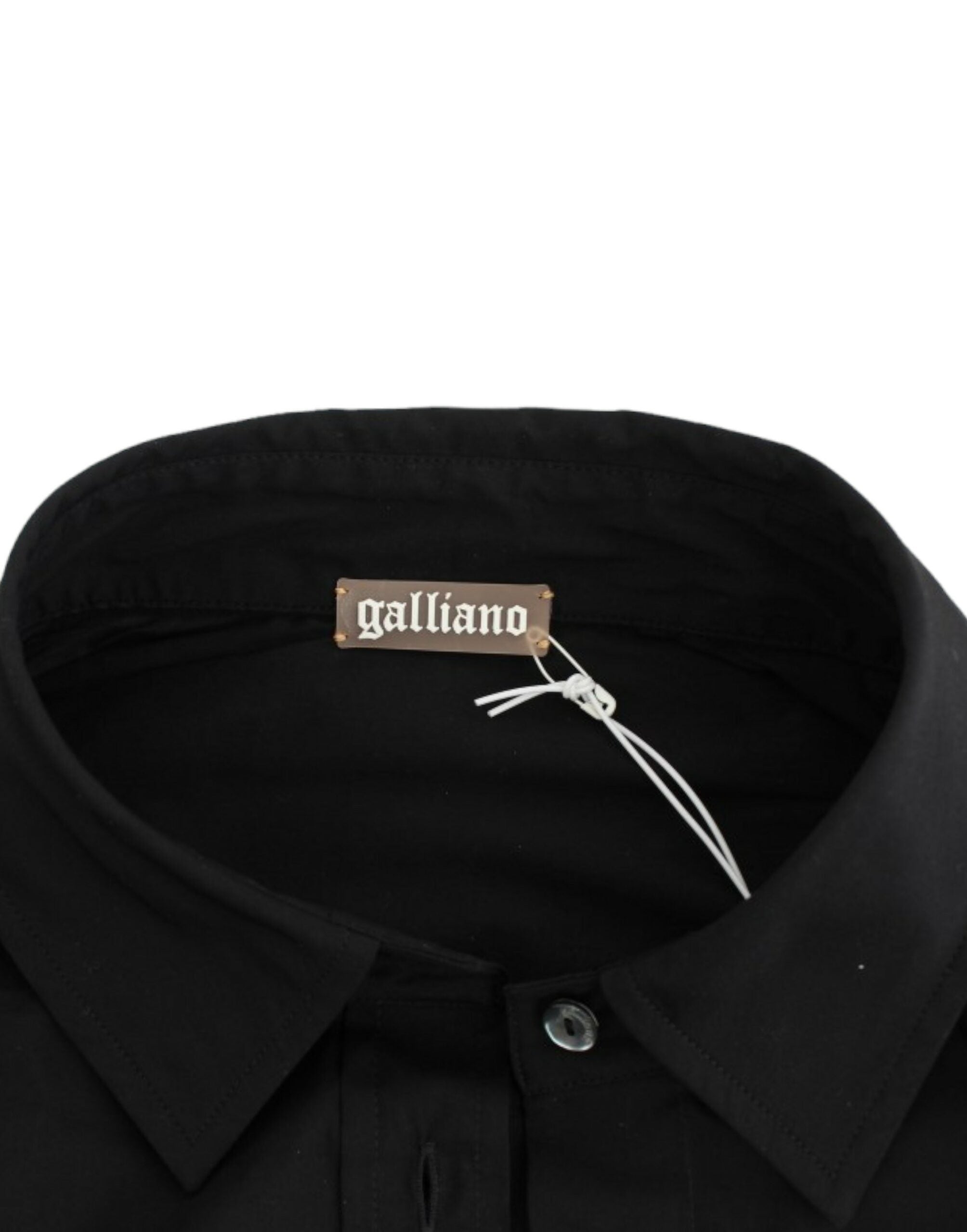 John Galliano Schwarzes Baumwollshirt-Top