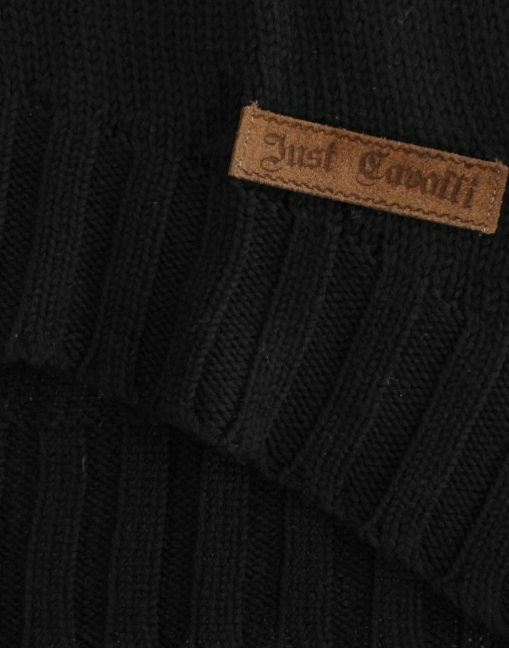 Cavalli Schwarzer Wollstrickpullover
