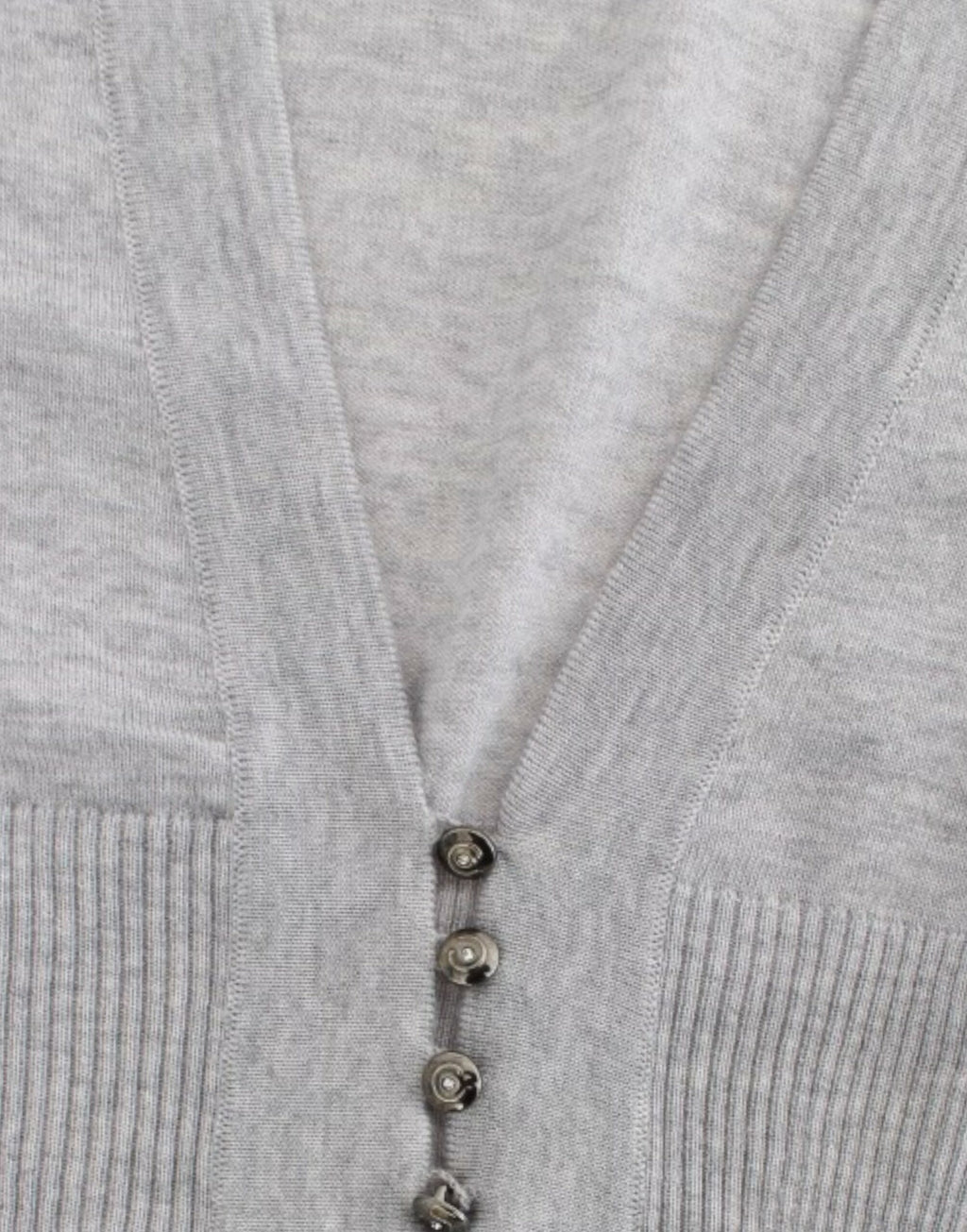 Cavalli Graue Strickjacke aus Wolle in Kurzform