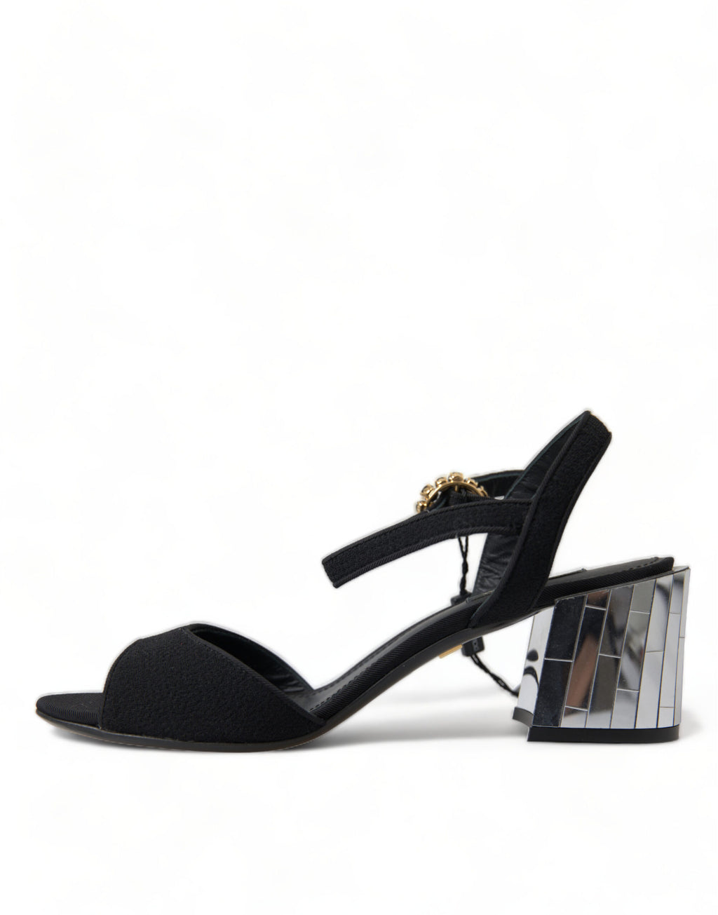 Dolce & Gabbana Schwarze Kristalle Riemchensandalen Schuhe