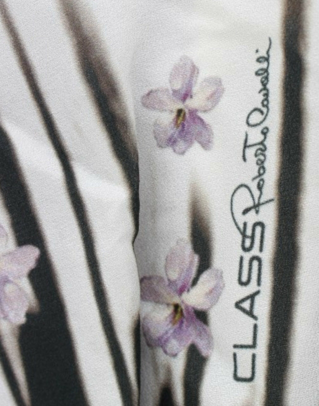 Cavalli Lila langärmeliges Kleid