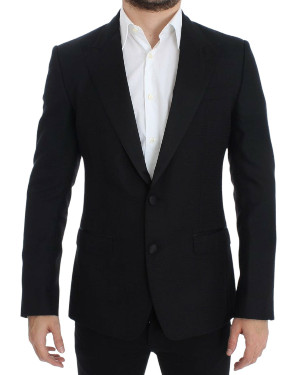 Dolce & Gabbana SICILIA Blazer aus schwarzer Wollseide
