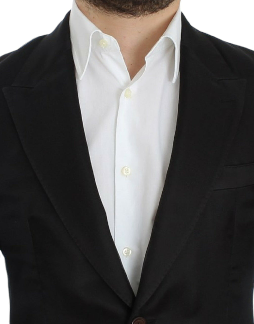 Dolce & Gabbana Schwarzer schmal geschnittener Seidenblazer