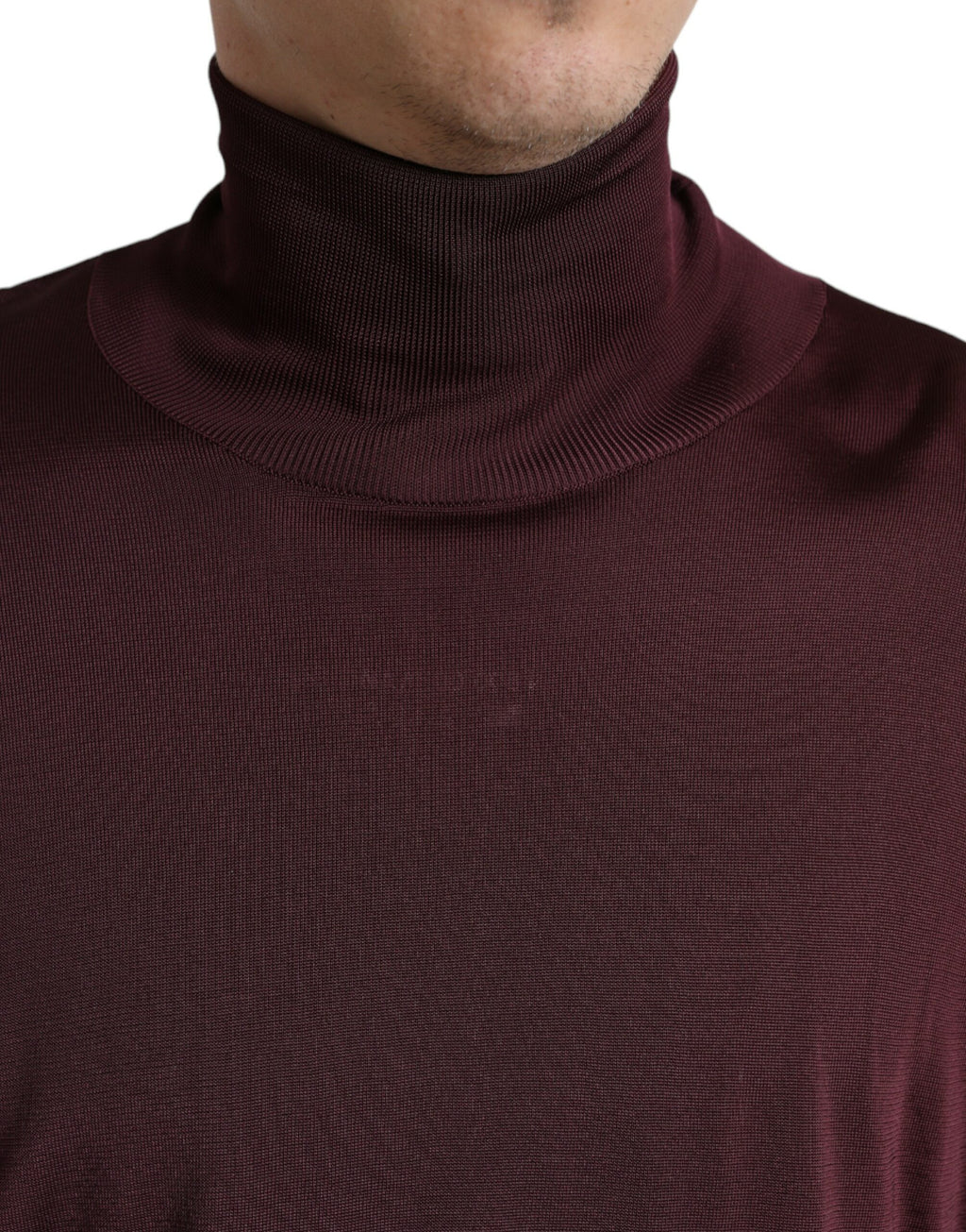 Dolce & Gabbana Kastanienbrauner Viskose-Rollkragenpullover