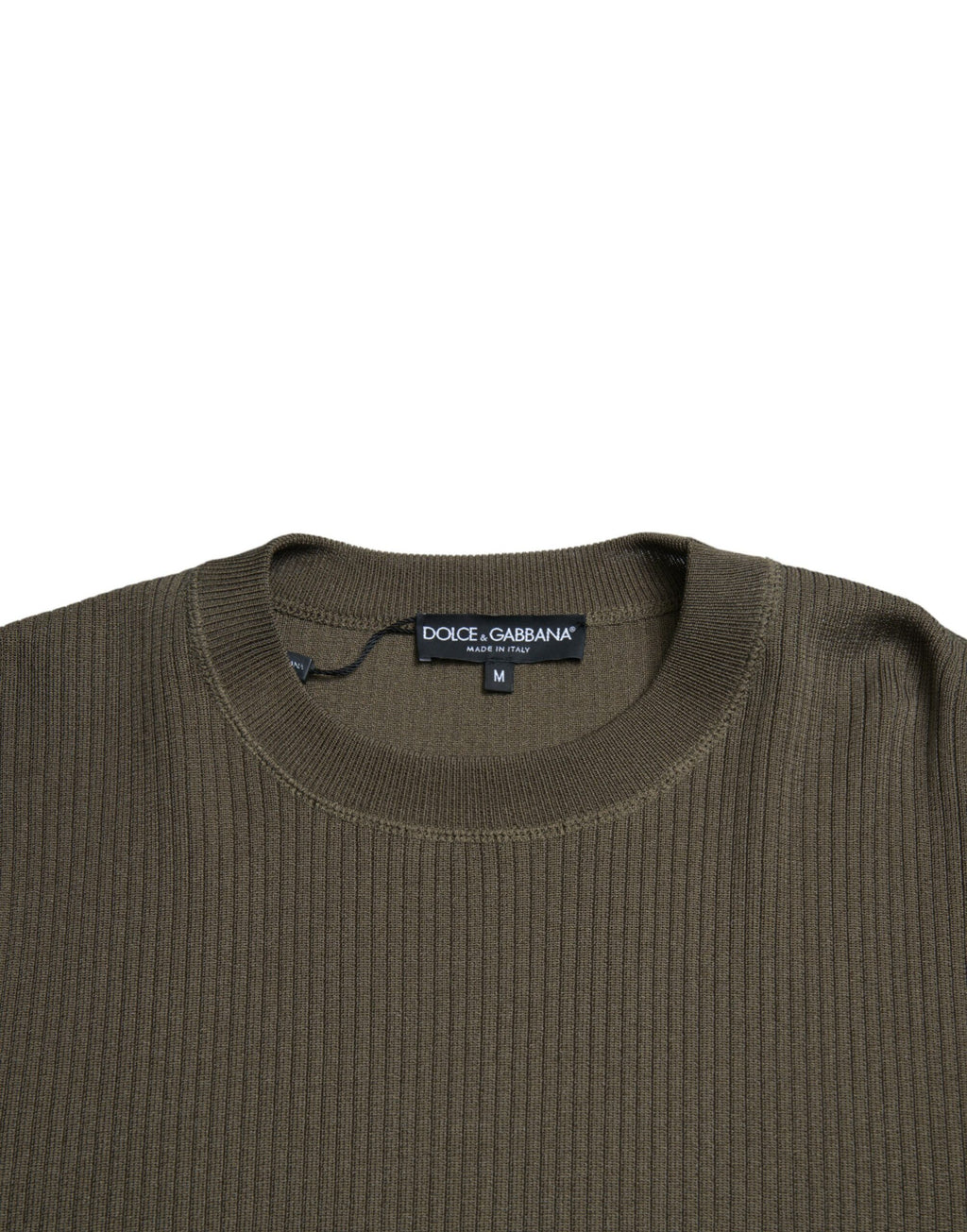 Dolce & Gabbana Grüner Viskose Rundhalsausschnitt Herren Pullover