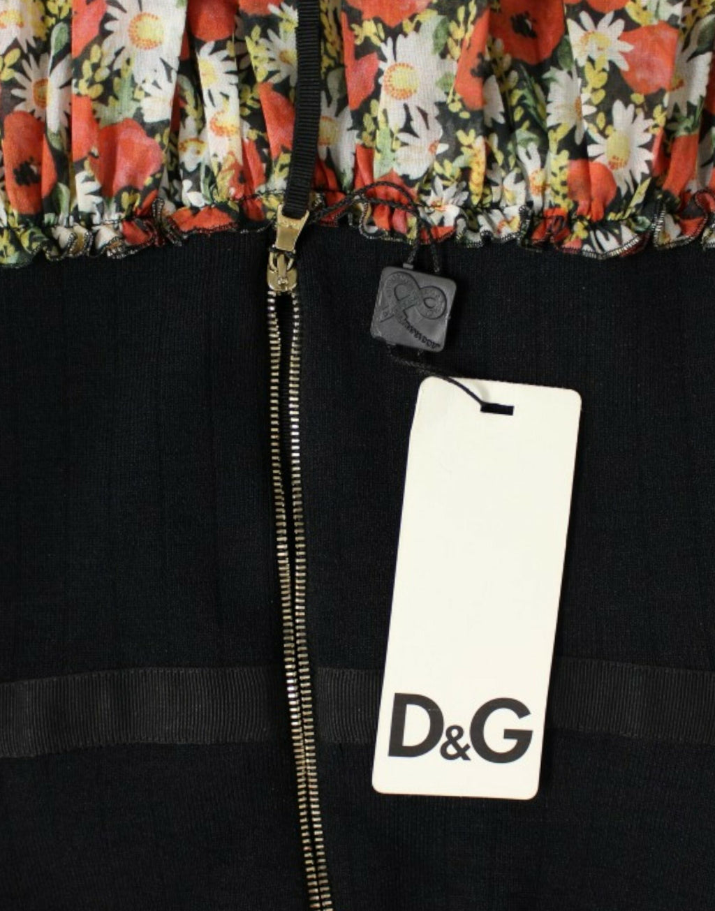 Dolce & Gabbana Multicolor geblümtes Kleid mit Neckholder-Ausschnitt