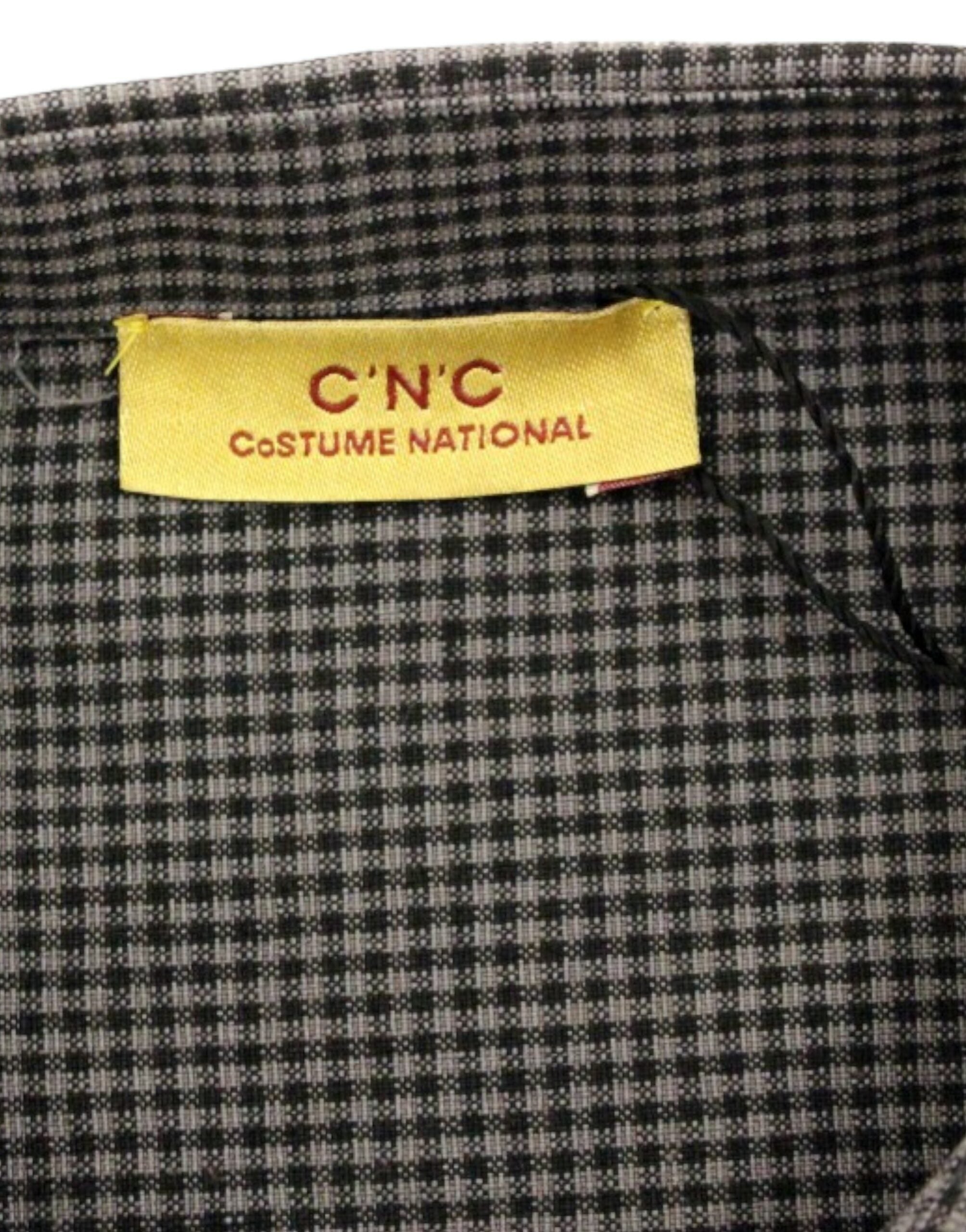 Costume National Graues Freizeithemd aus Leinen