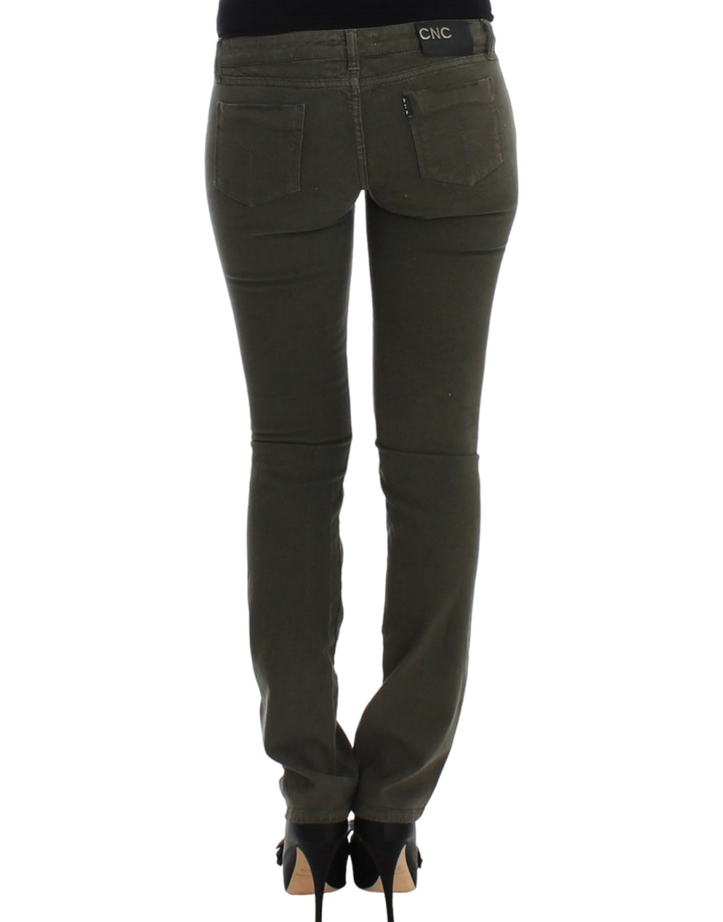 Costume National Grüne Jeans mit schmalem Bein