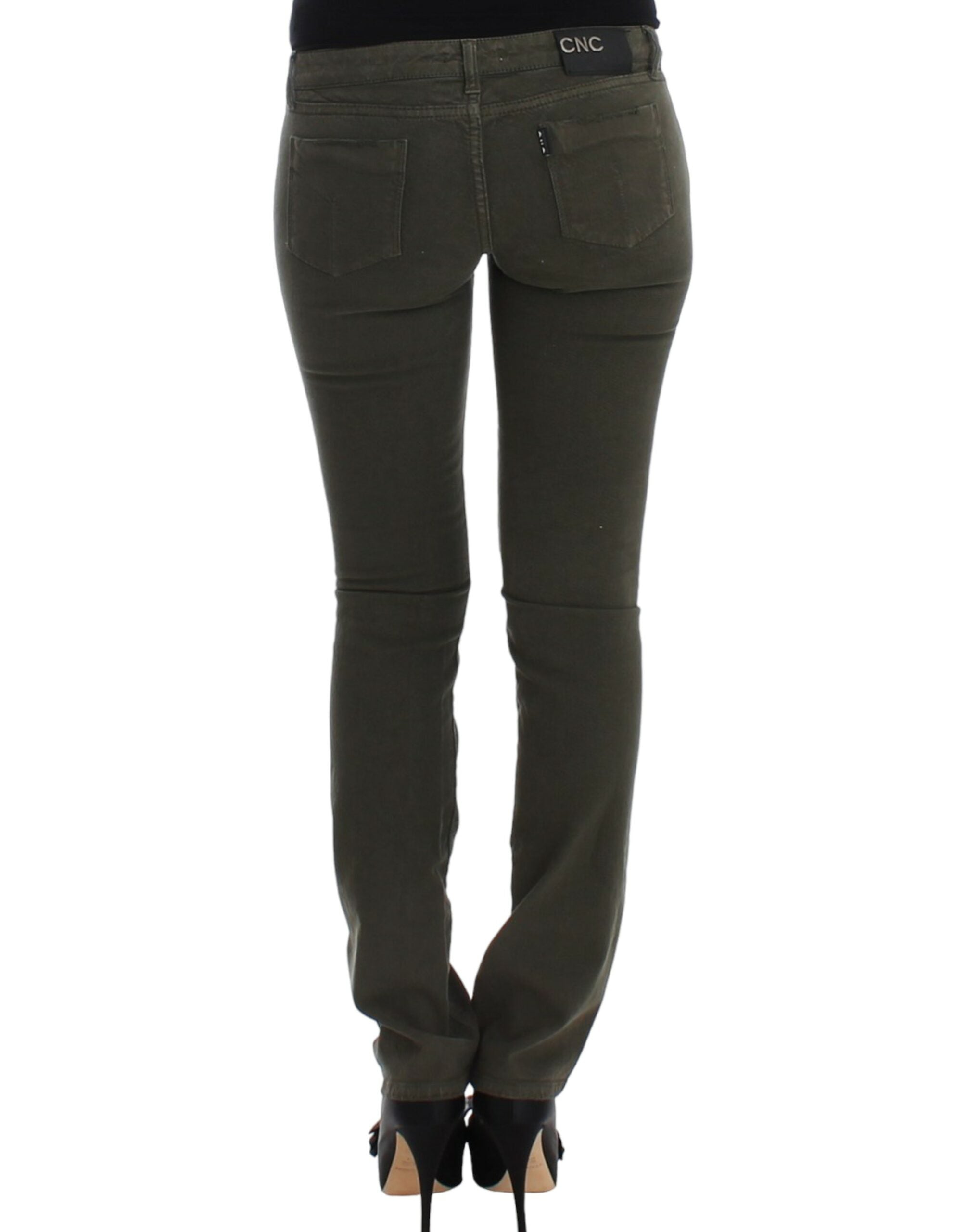 Costume National Grüne Jeans mit schmalem Bein