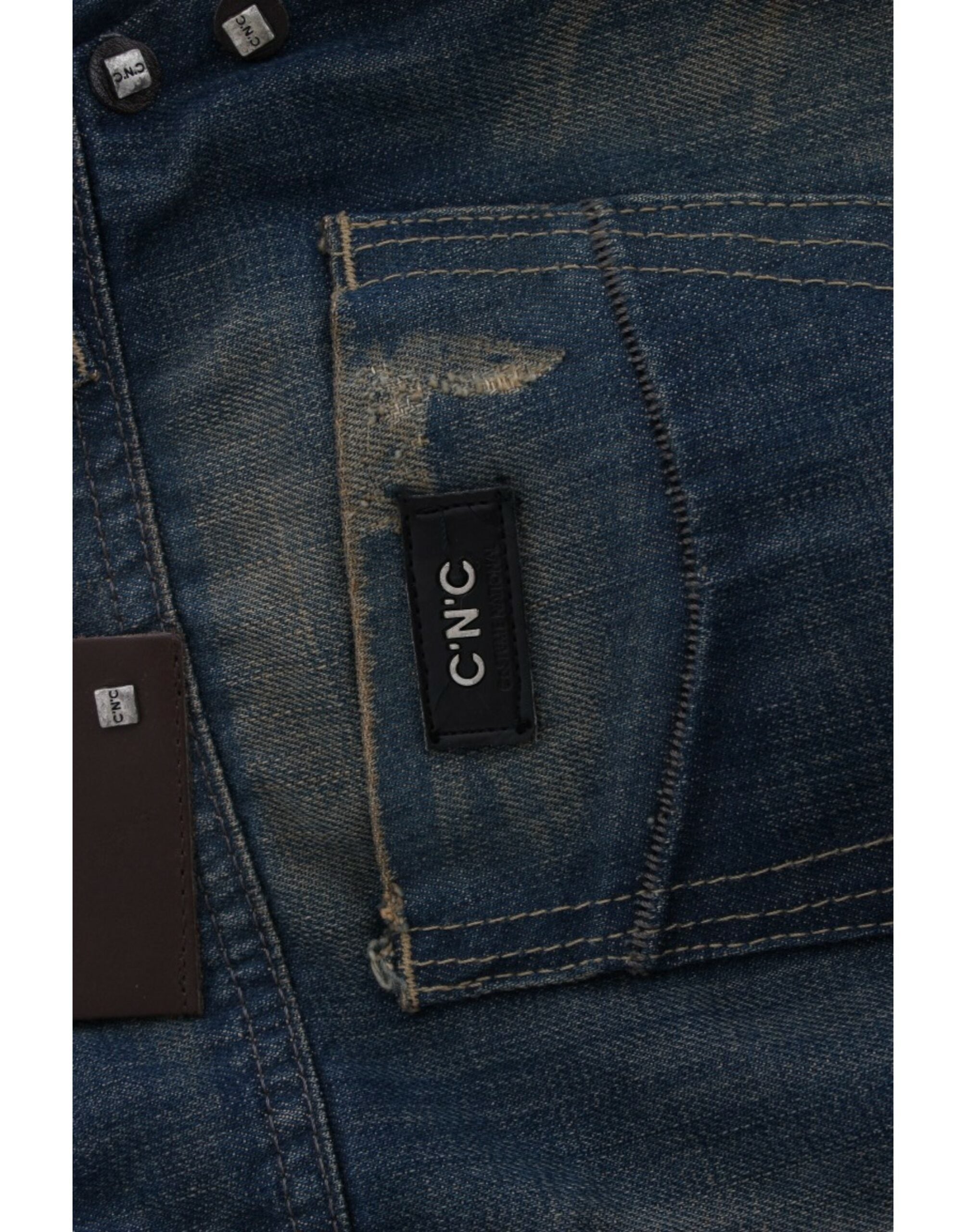Costume National Blue Straight Leg Jeans