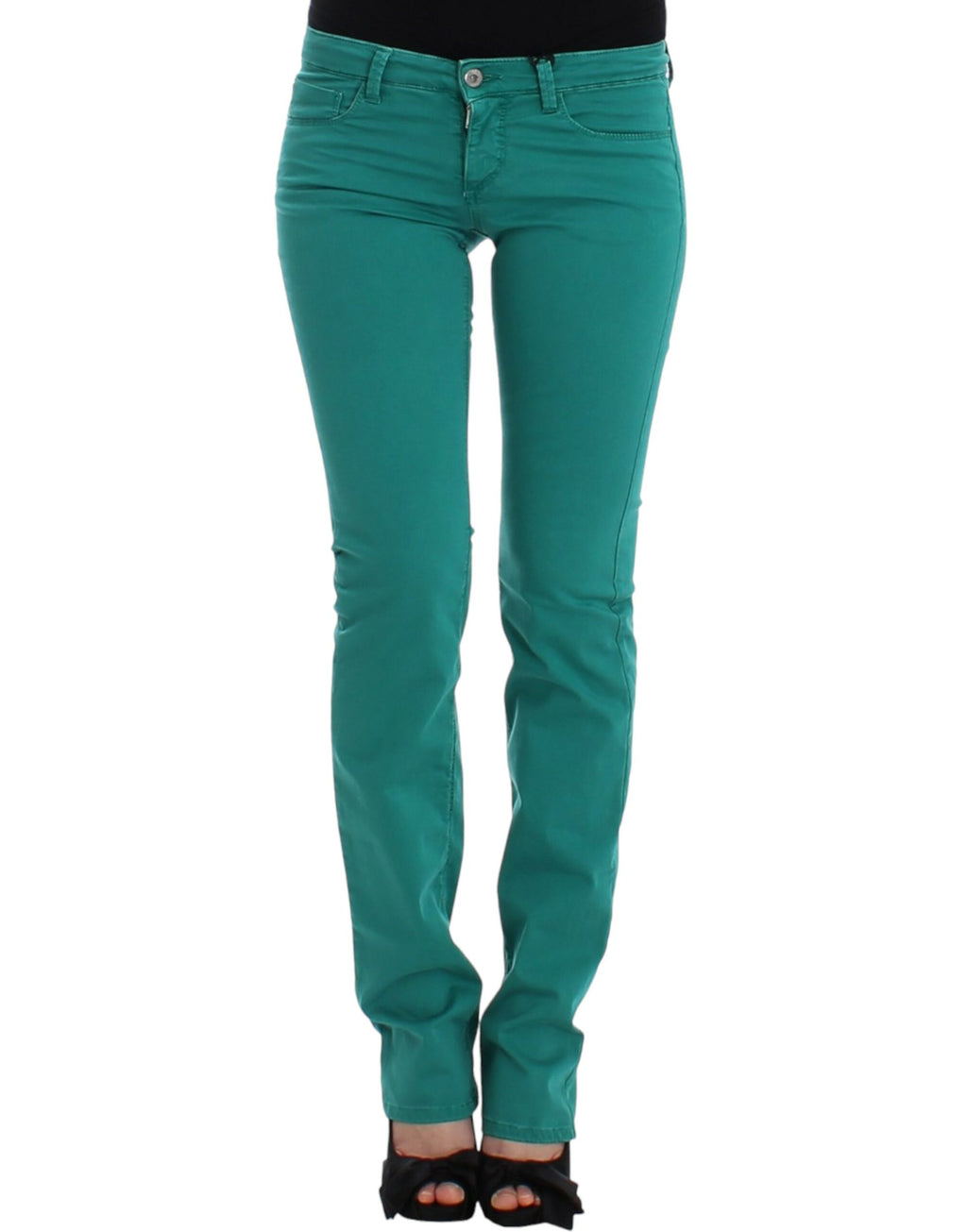 Costume National Green Straight-Leg Jeans