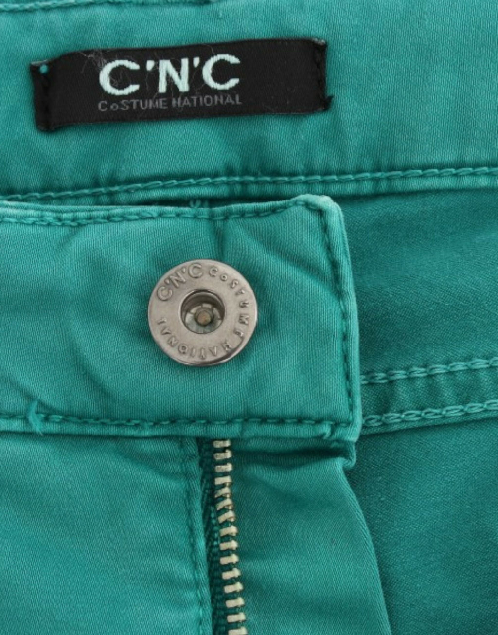 Costume National Green Straight-Leg Jeans